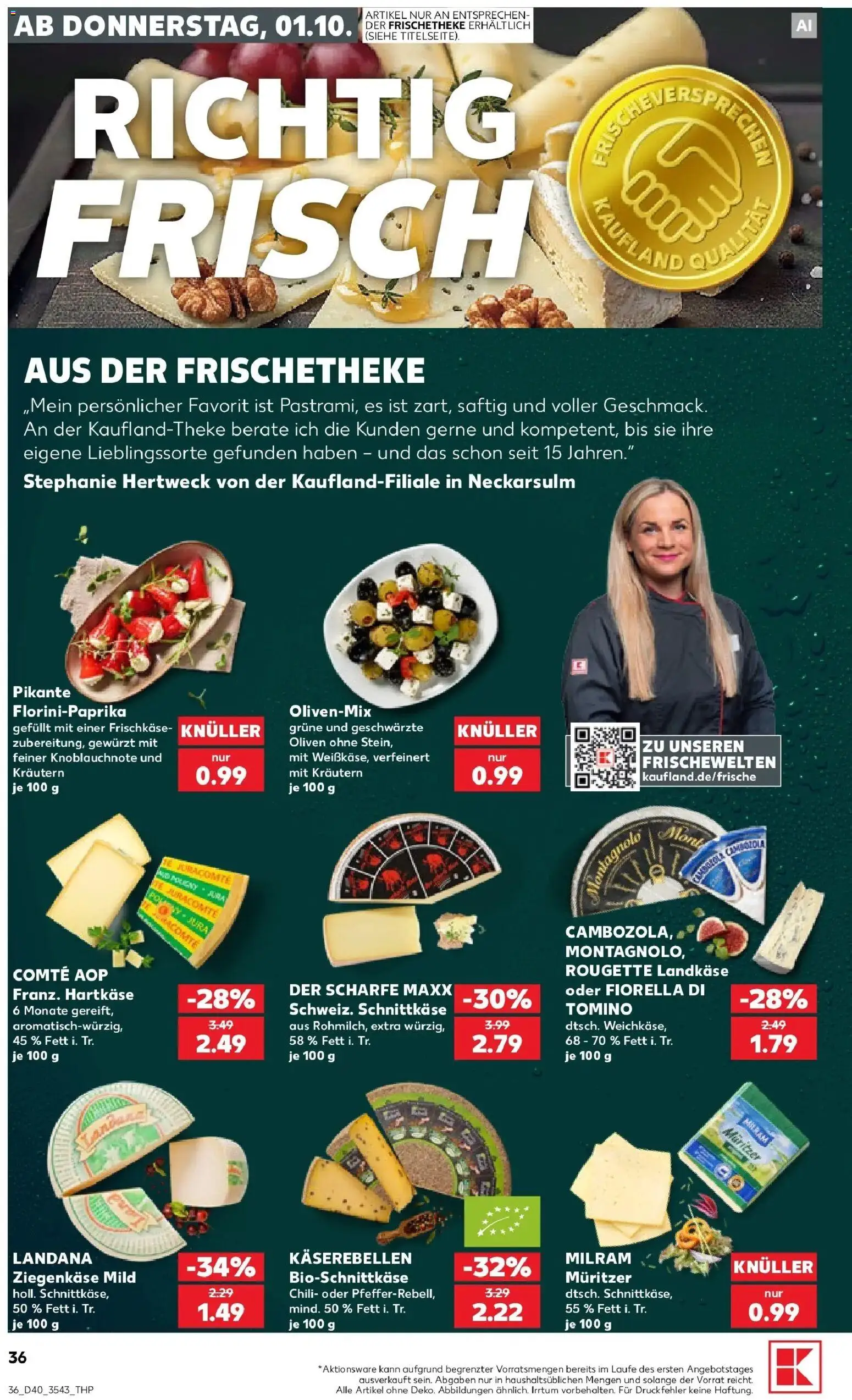 Prospekt Kaufland ab 28.09.2026 » Angebote Online zum Blättern | Seite: 46 | Produkte: Jura, Ziegenkäse, Milram, Chili