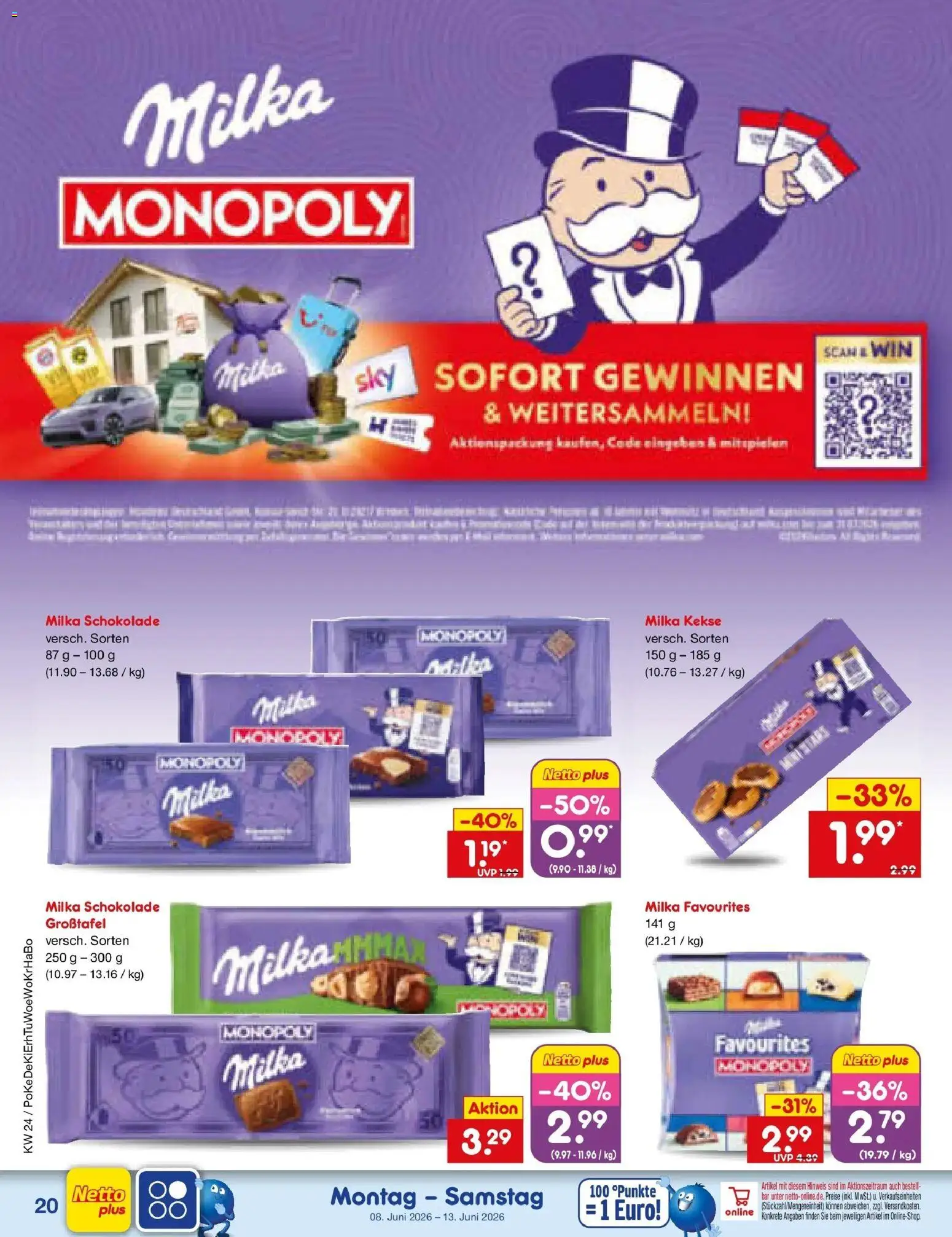 Netto Marken-Discount Prospekt Selb – gültig ab 08.06.2026 | Seite: 32 | Produkte: Schokolade, Milka schokolade, Milka, Kekse
