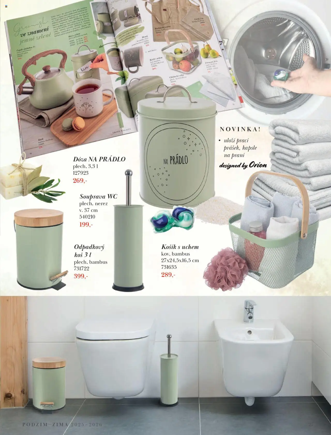 Orion katalog - Podzim/zima od 23.09.2025 | Strana: 27 | Produkty: Dóza, Kapsle, Wc, Koš