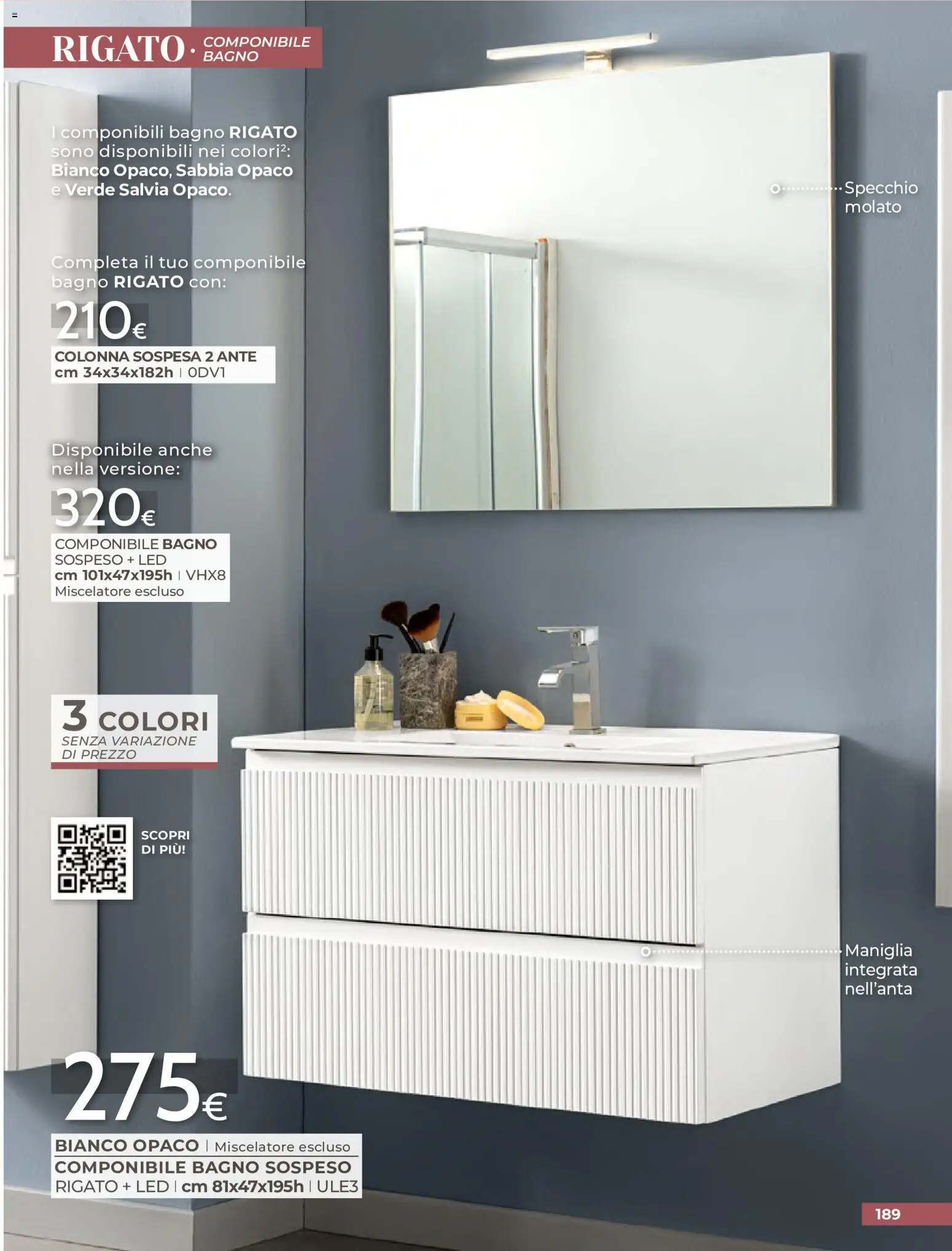 Volantino Mondo Convenienza del 01/09/2026 | Pagina: 191 | Prodotti: Miscelatore, Bagno, Specchio