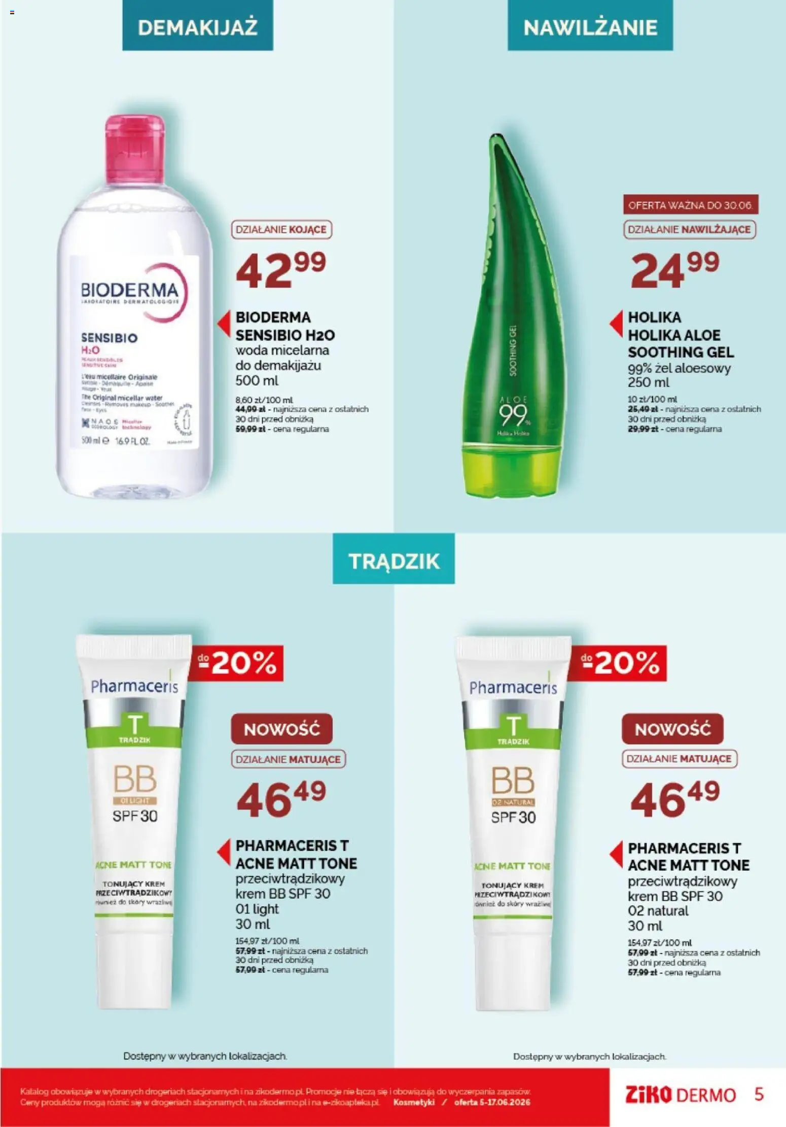 Ziko gazetka od 05.06.2026 | Strona: 5 | Produkty: krem BB, Woda micelarna, Krem, Woda