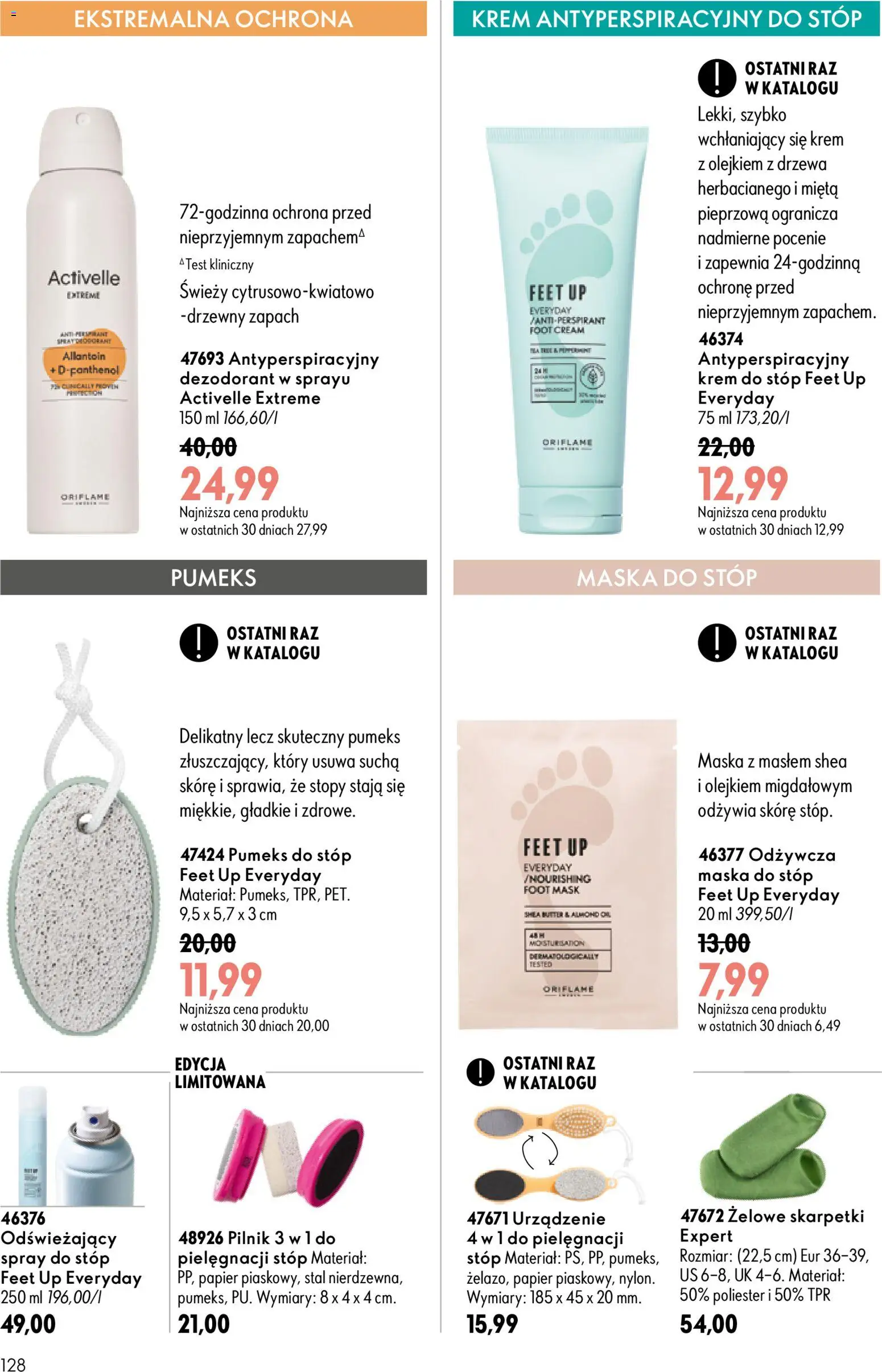 Oriflame Katalog 12 2026 od 19.08.2026 | Strona: 126 | Produkty: Skarpetki, Krem, Krem do stóp, Spray do stóp