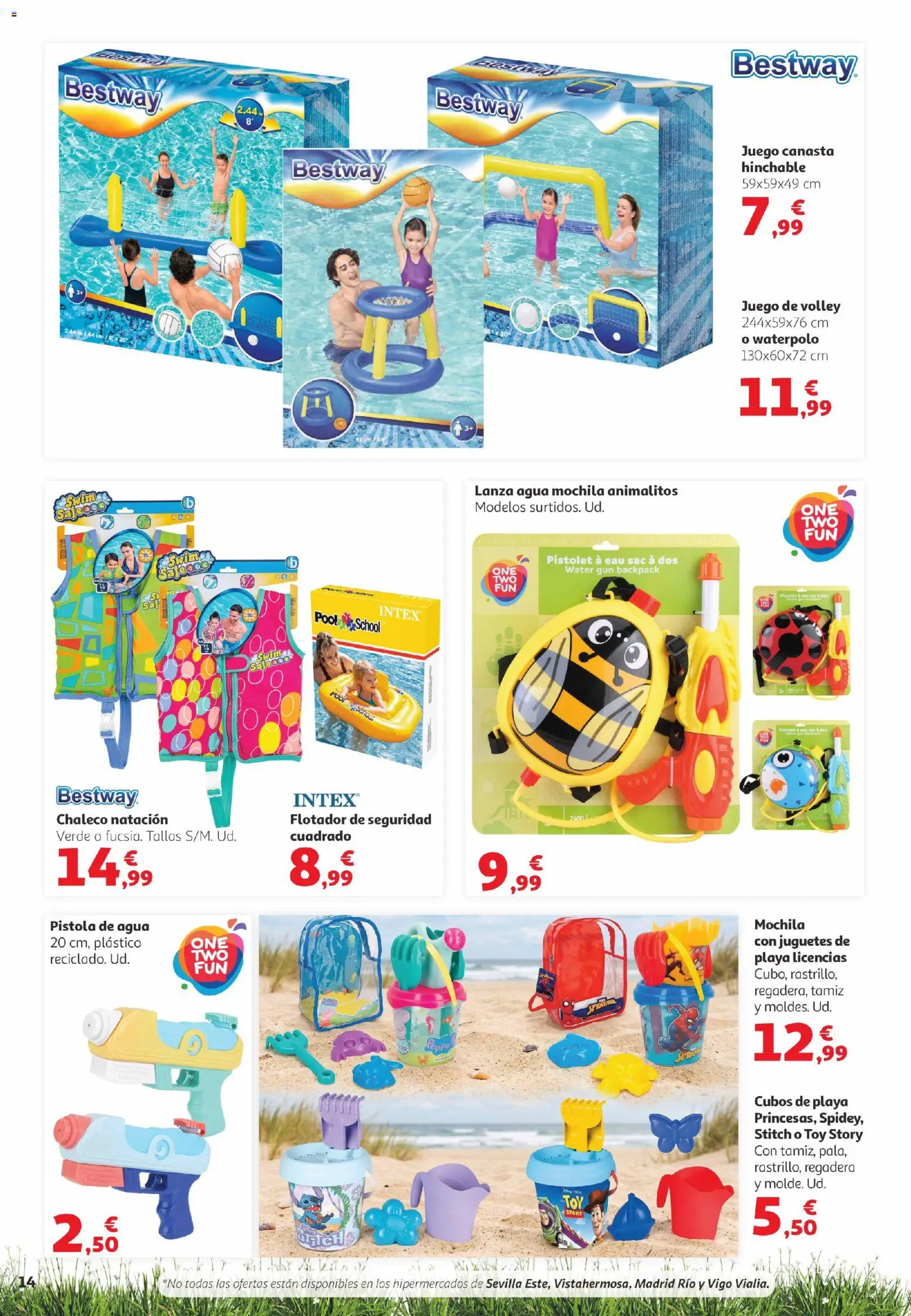 Alcampo Aire Libre Canarias │ válido desde el 28.05.2026 | Página: 14 | Productos: Chaleco, Mochila, Juguetes, Regadera