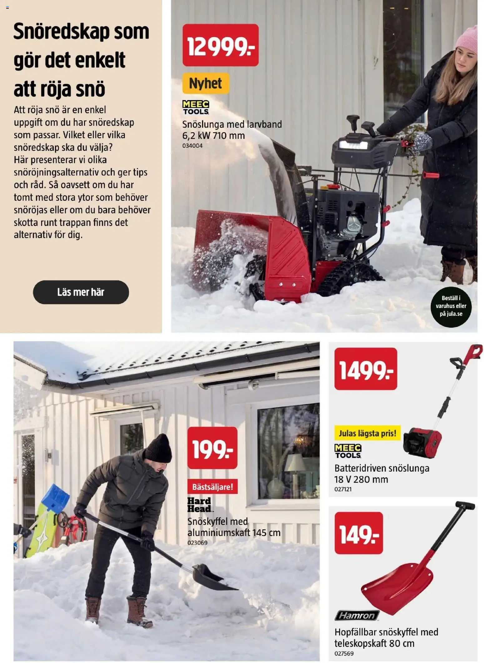 Jula reklamblad aktuell från 22/10/2026 | Sida: 50 | Produkter: Snöslunga