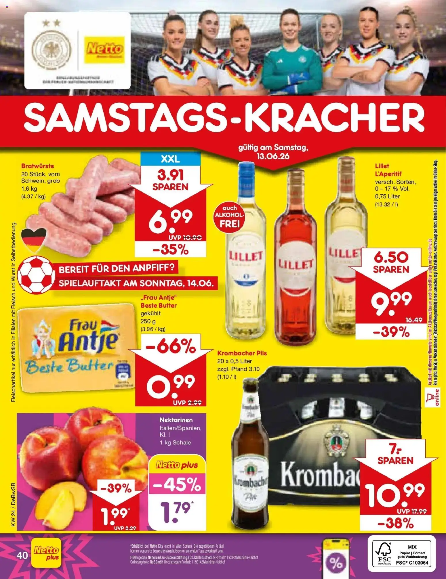 Netto Marken-Discount Prospekt Waiblingen-Bittenfeld – gültig ab 08.06.2026 | Seite: 58 | Produkte: Butter, Lillet, Wurst, Fleisch