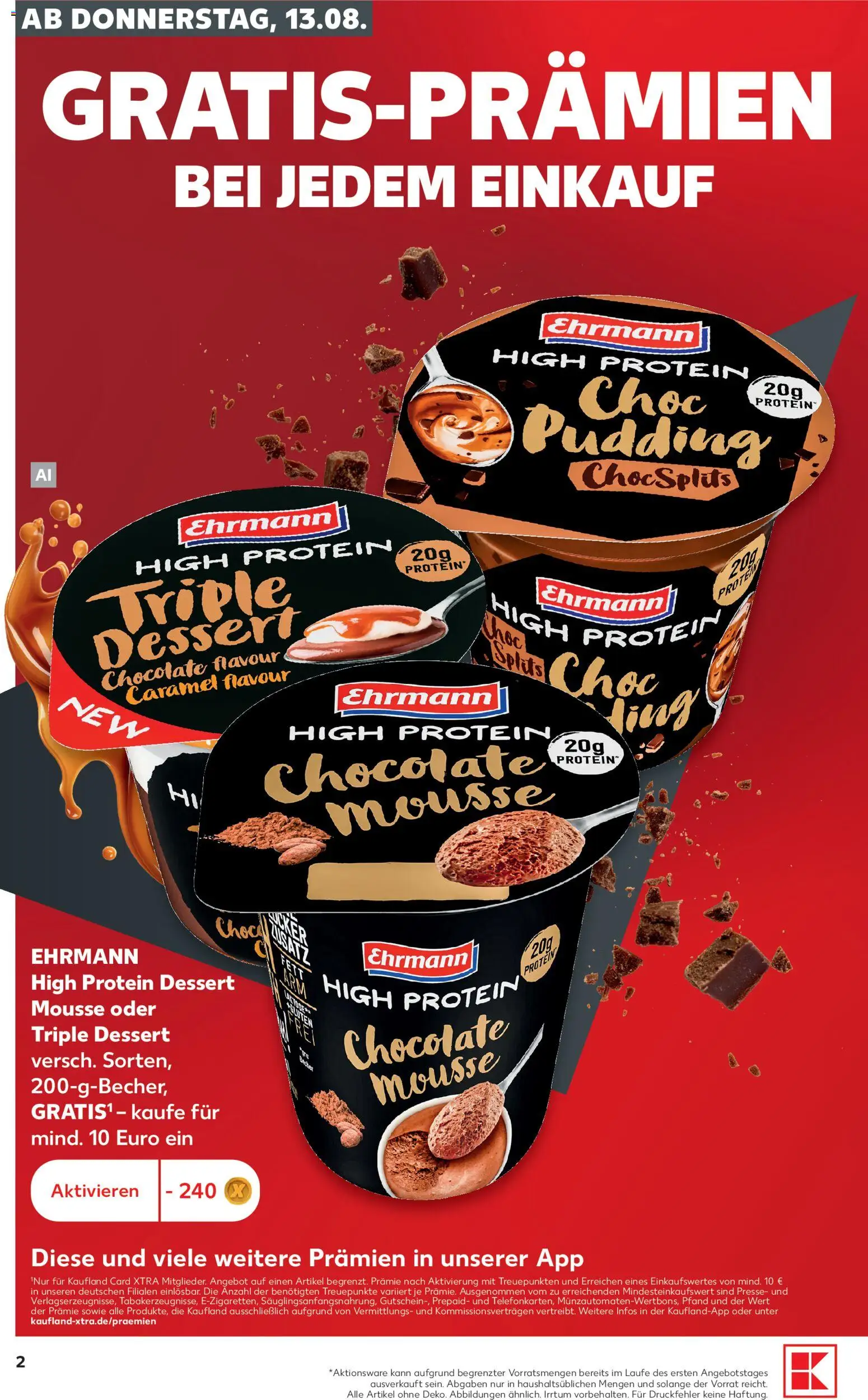 Kaufland Německo leták - Rostock od 13.08.2026 | Strana: 2 | Produkty: Protein