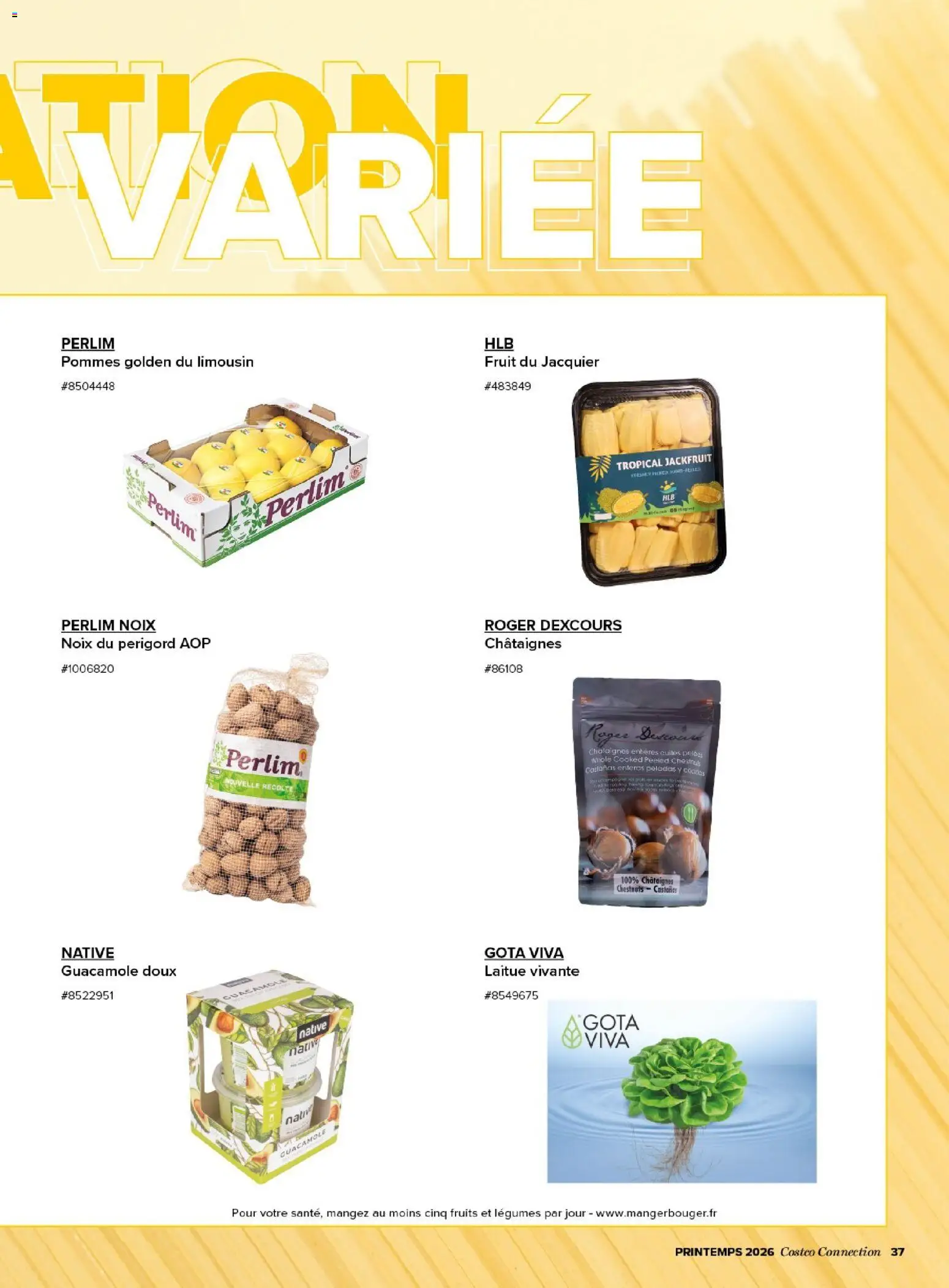 {H1} | Page: 37 | Produits: Laitue, Guacamole, Pommes, Noix