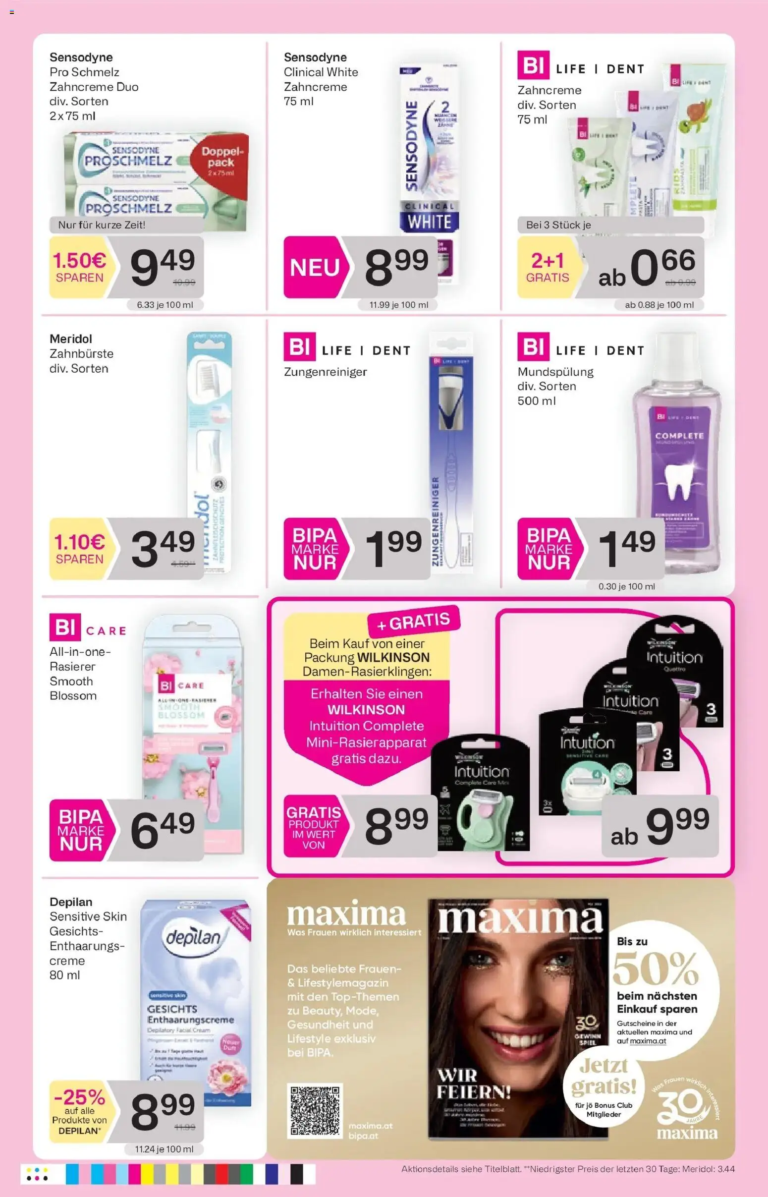 Bipa Linz, Wien, Güssing gültig ab 30.04.2026 | Seite: 9 | Produkte: Rasierer, Creme, Enthaarungscreme, Zahnbürste
