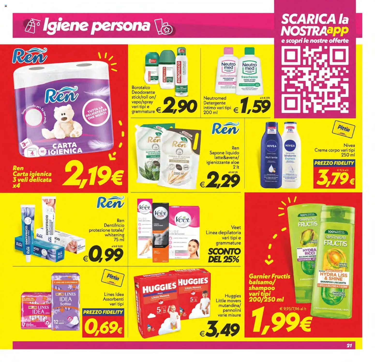 Volantino SuperConveniente del 09.06.2026 | Pagina: 21 | Prodotti: Shampoo, Balsamo, Dentifricio, Intimo