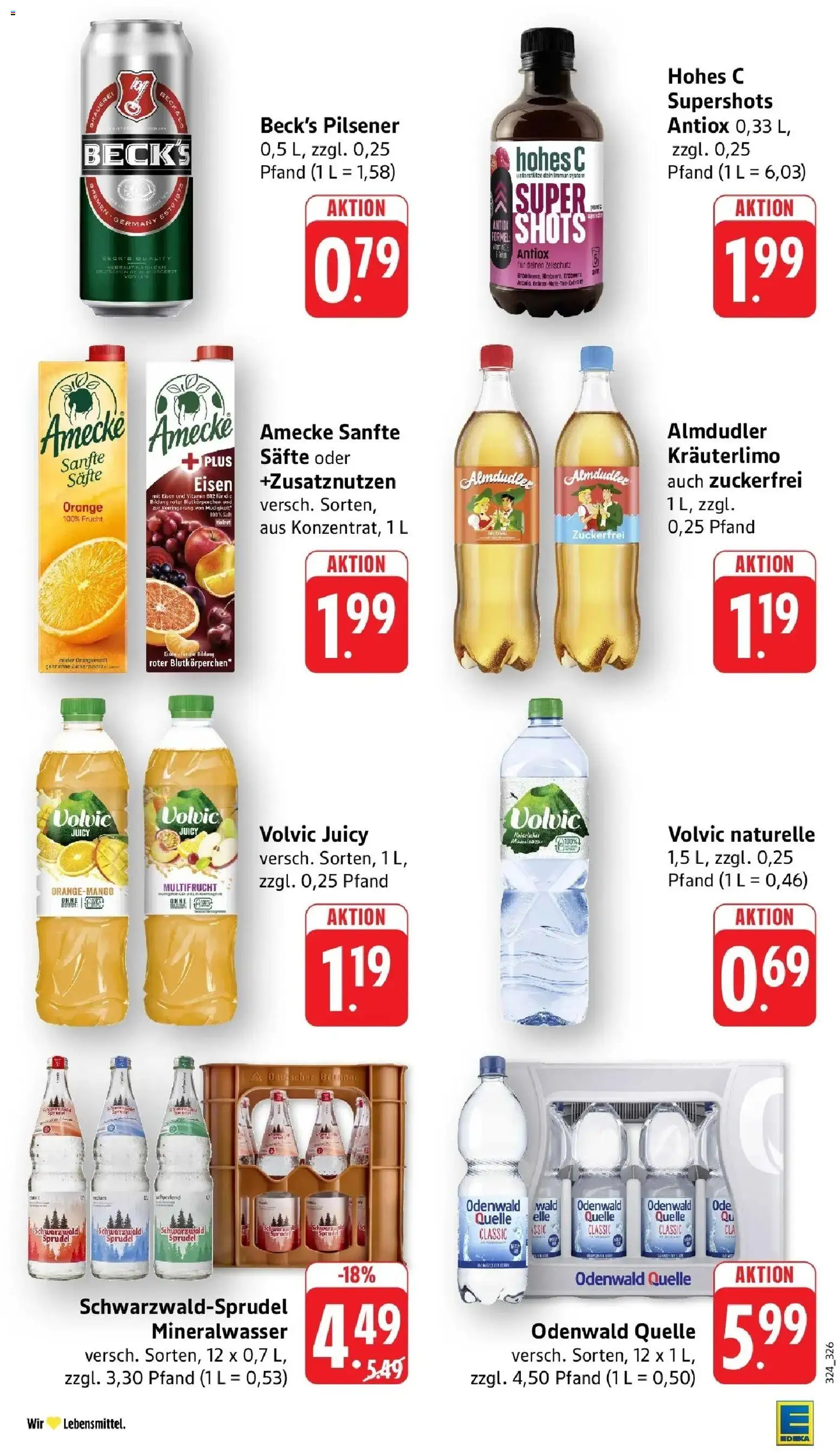 Edeka Prospekt Speyer (ab 14.09.2026) » Angebote Online | Seite: 22 | Produkte: Orangensaft, Mineralwasser, Hohes c, Volvic