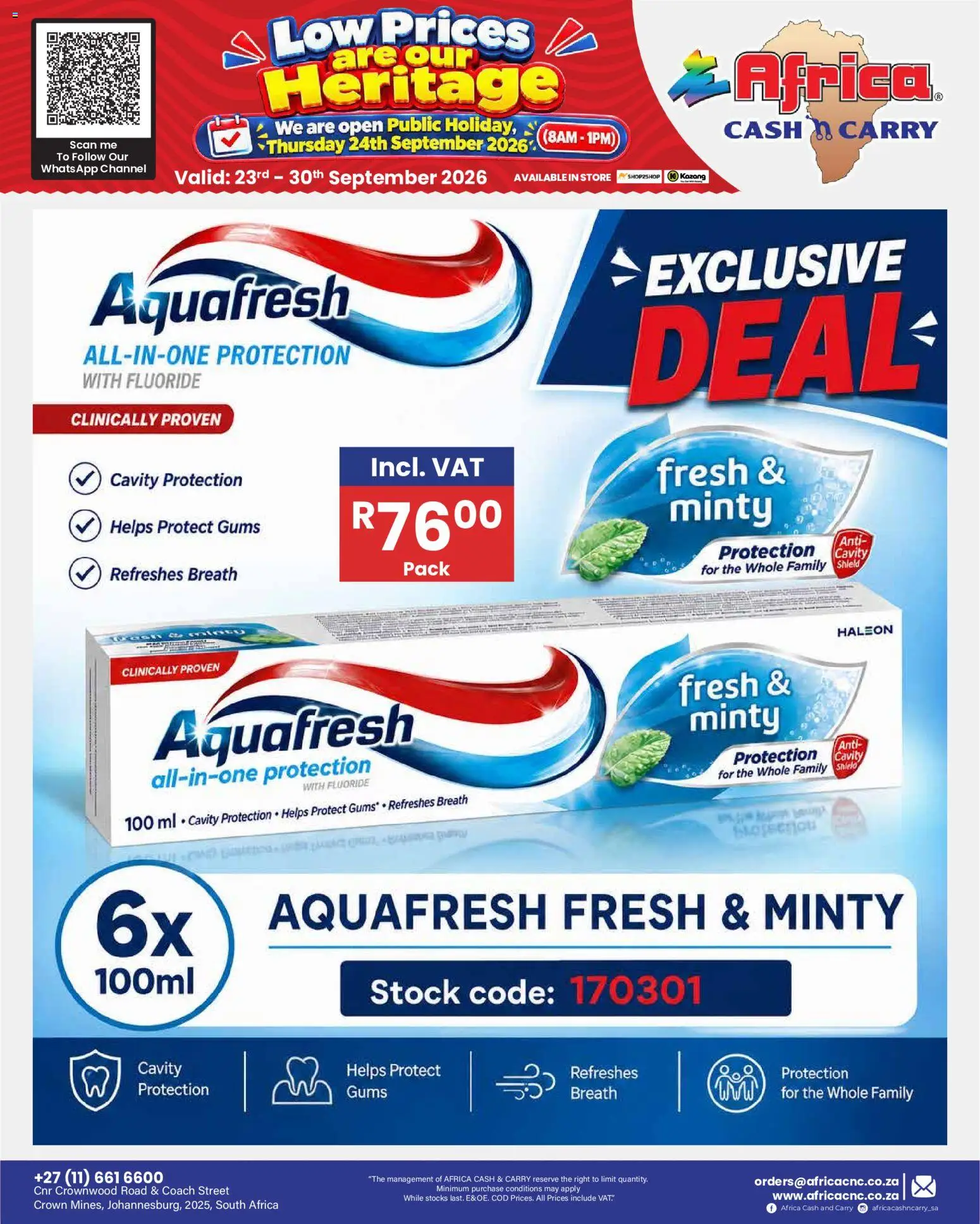 New Africa Cash & Carry catalogue – valid from 23/09/2026 | Page: 13 | Products: Stock