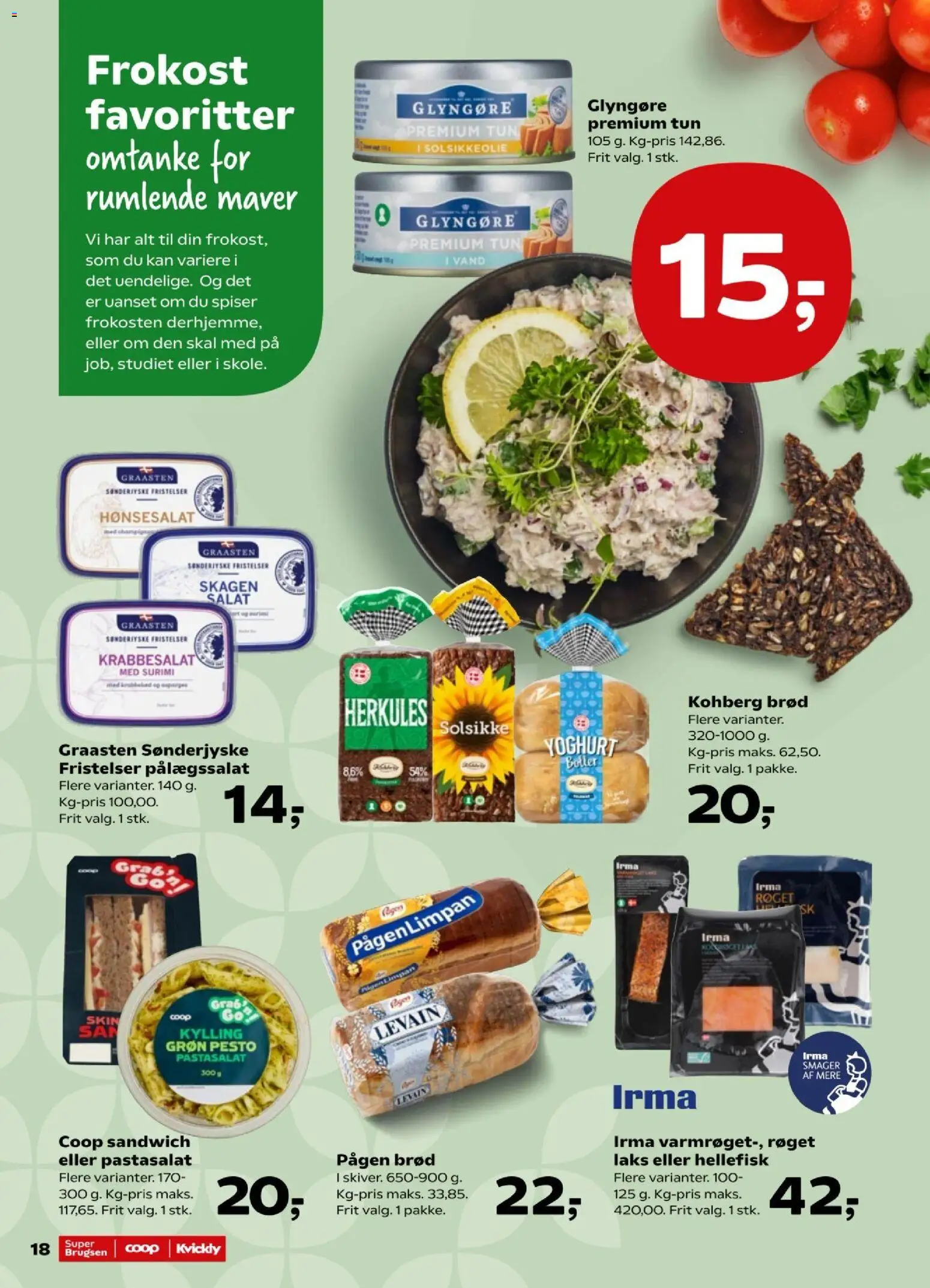 Super Brugsen tilbudsavis – gyldig fra 11/09/2026 | Side: 20 | Produkter: Brød, Salat, Pesto, Laks