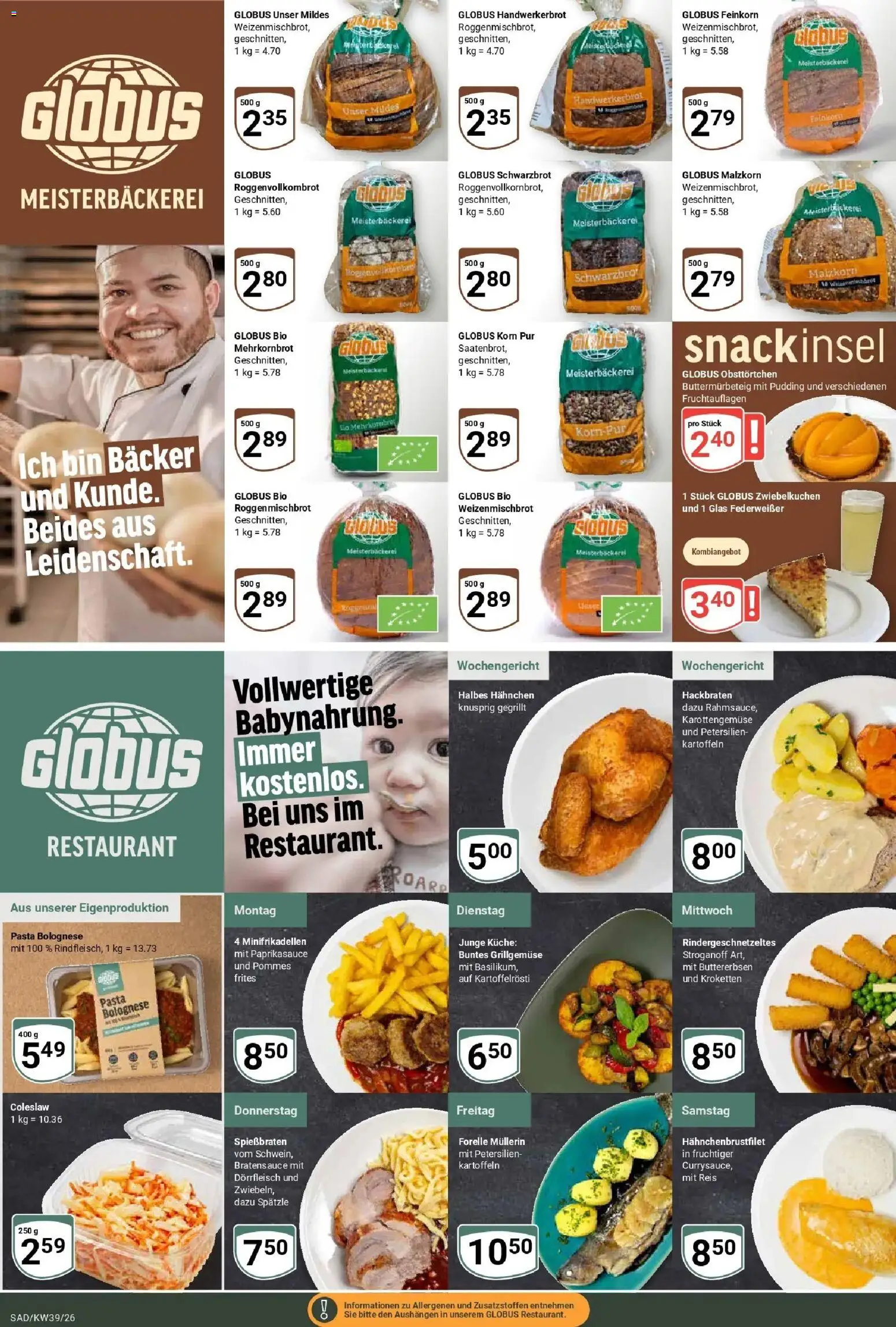 Globus Prospekt Schwandorf (ab 21.09.2026) » Angebote online | Seite: 7 | Produkte: Hahnchen, Küche, Kartoffeln, Reis