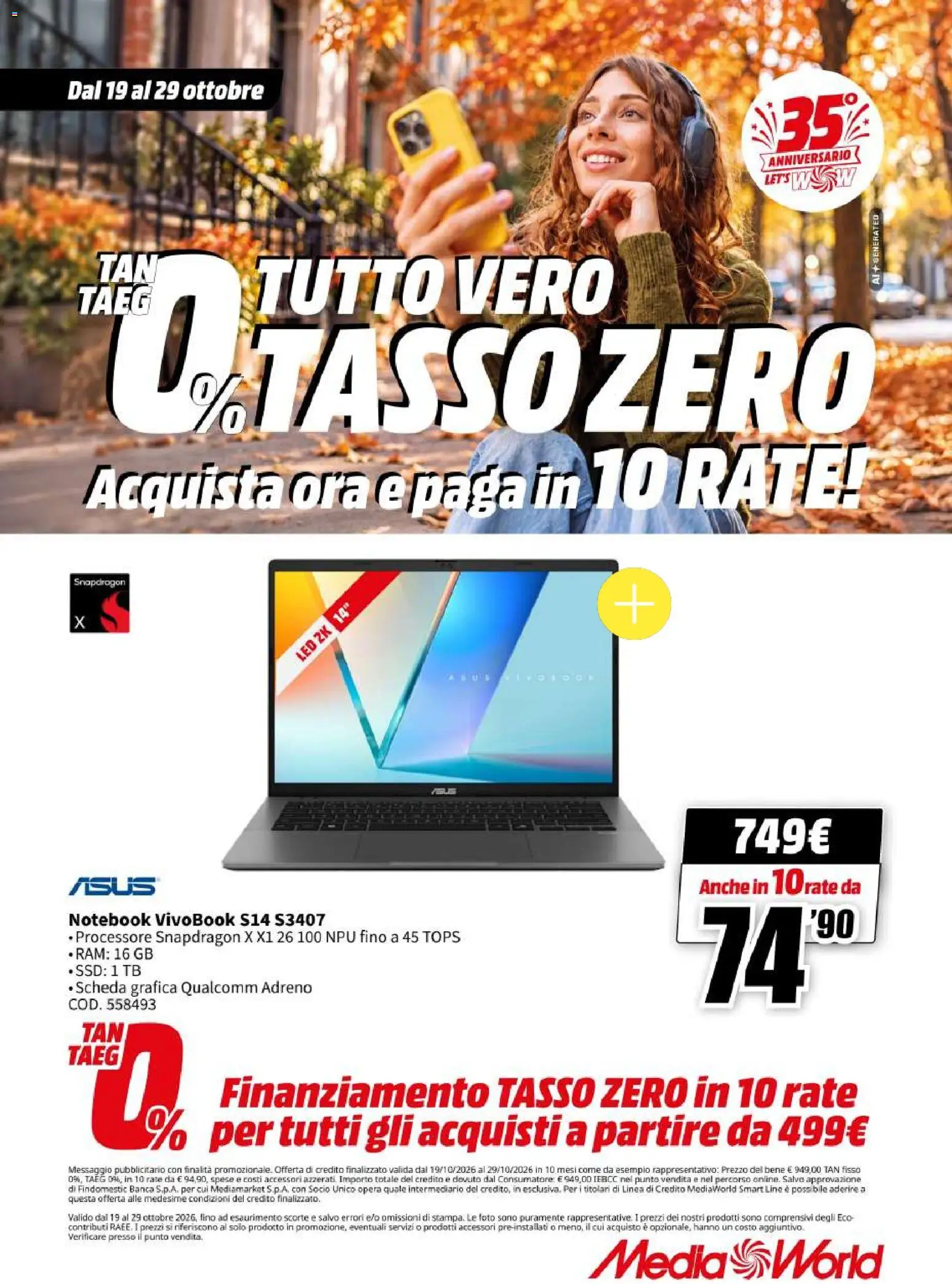 Volantino Media World del 19/10/2026 | Pagina: 22 | Prodotti: Notebook