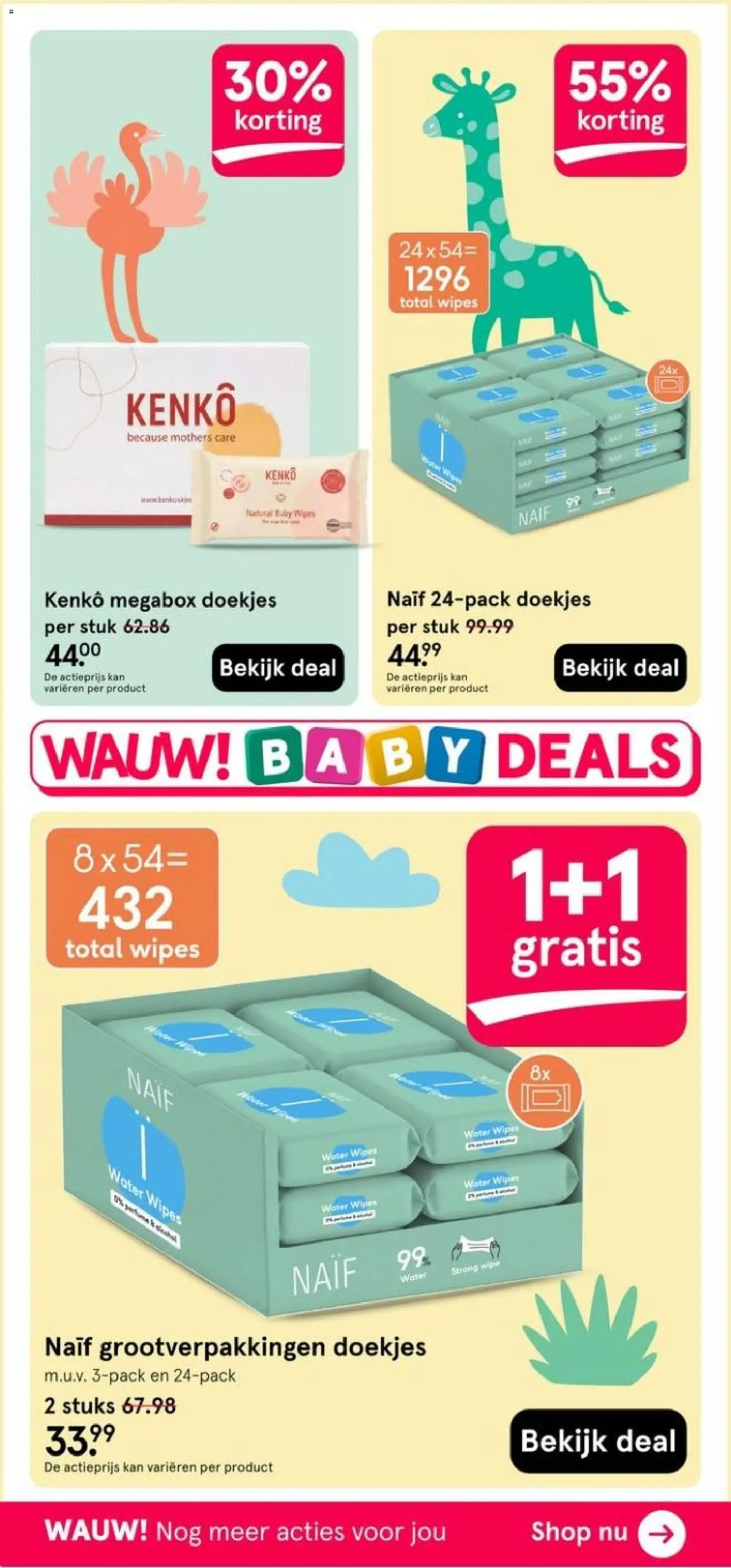 {H1} | Pagina: 54 | Producten: Doekjes, Kan, Water