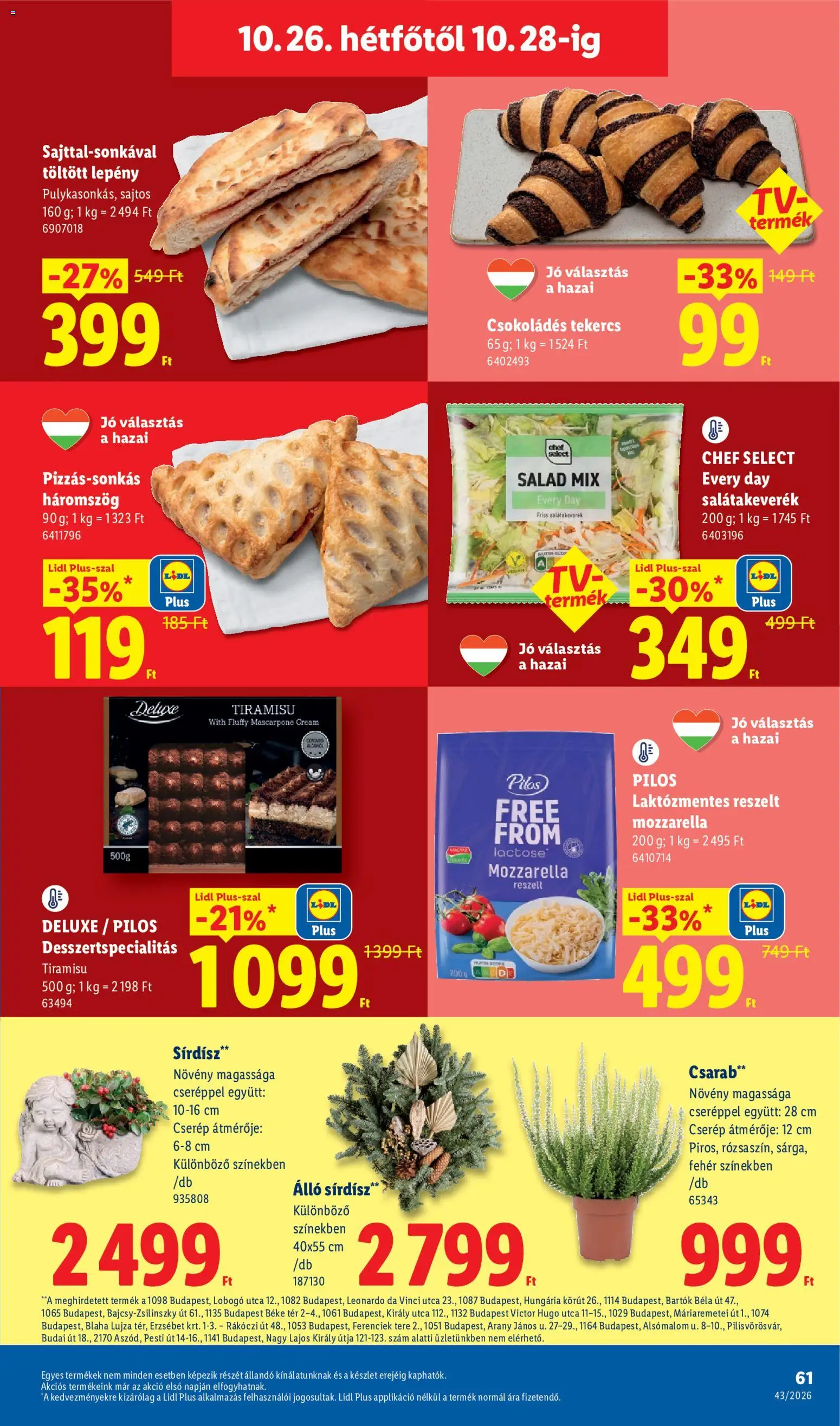 Lidl akciós ujság - amely érvényes a következő dátumtól: 2026.10.22. | Oldal: 61