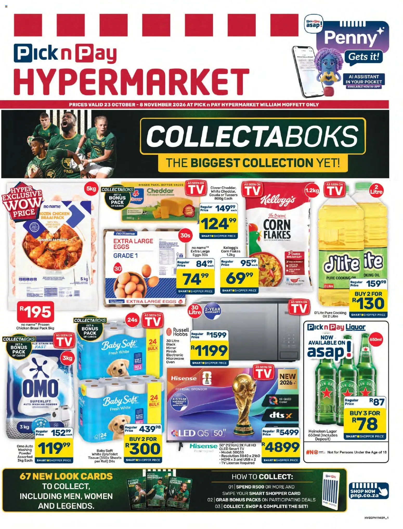 New Pick n Pay catalogue – valid from 23/10/2026 | Page: 1 | Products: Oven, Mirror, Microwave, Cream