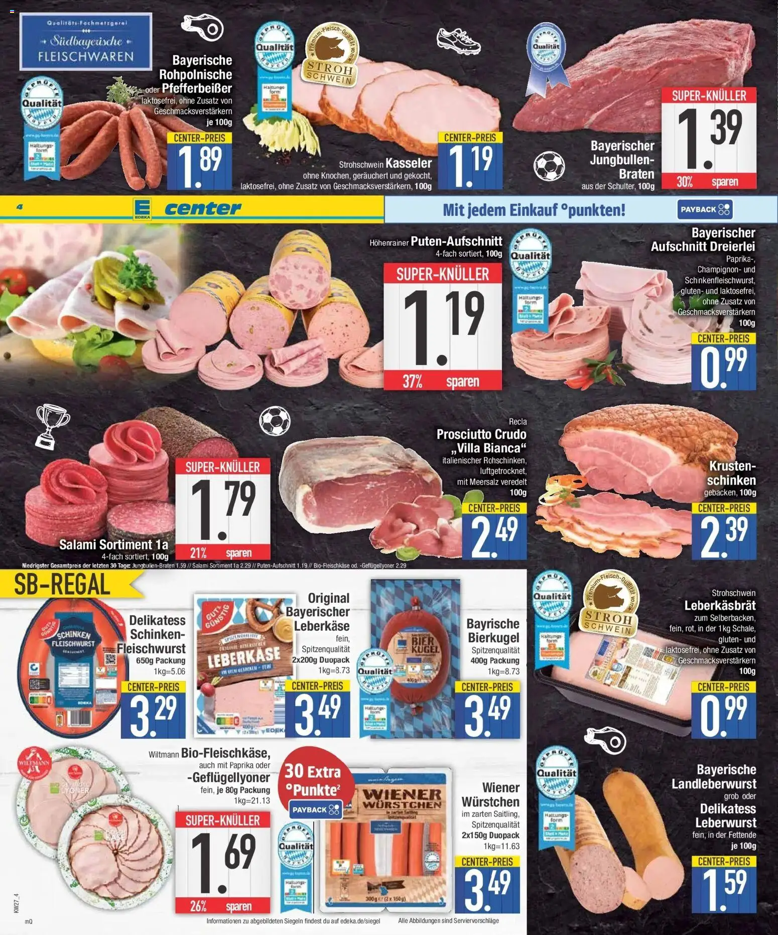 Edeka - EDEKA: Wochenangebote (ab 28.06.2026) » Angebote Online | Seite: 4 | Produkte: Paprika, Salami, Schinken, Leberkase