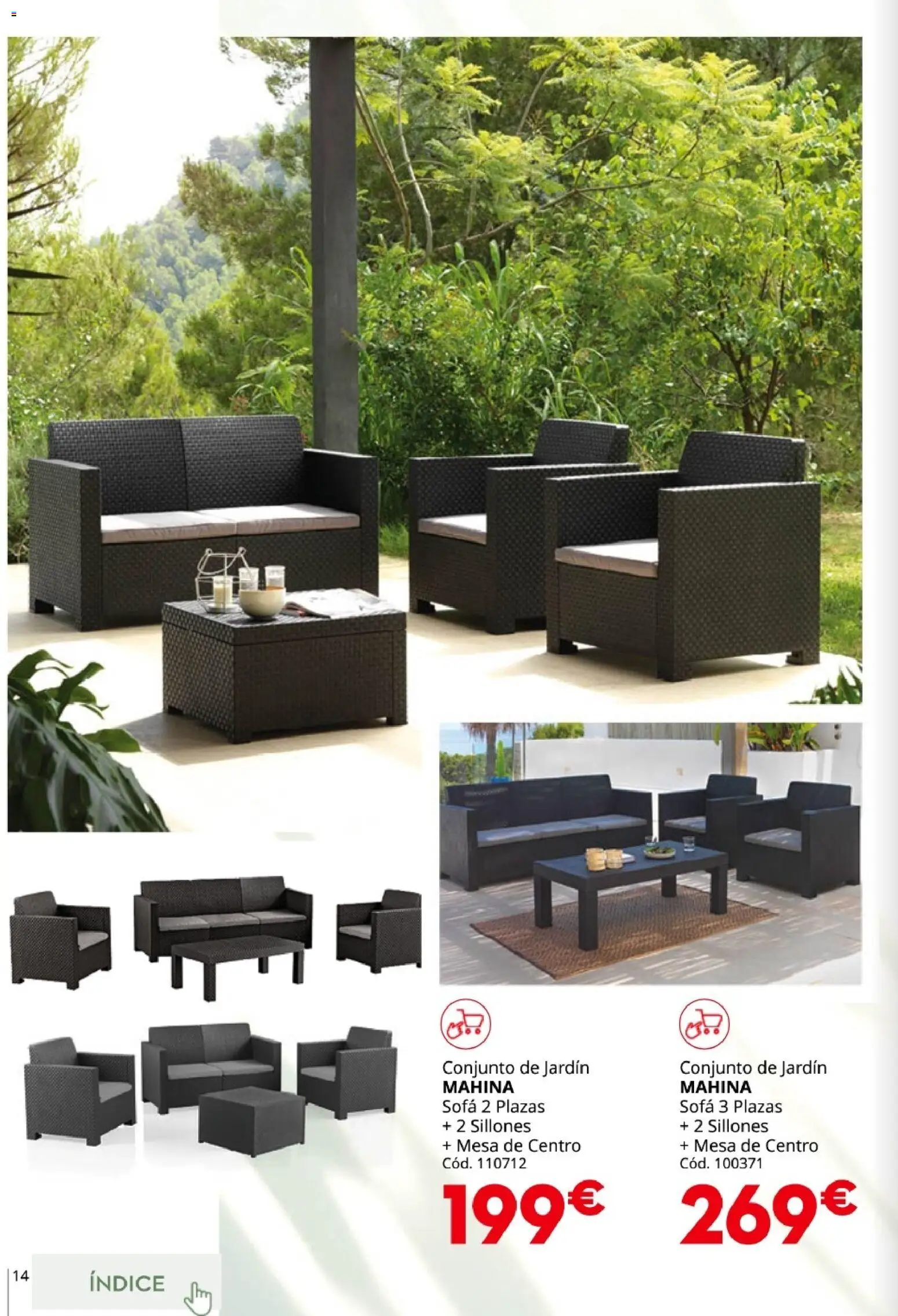 Conforama Guía Jardín 2026 │ válido desde el 19.03.2026 | Página: 14 | Productos: Sofá, Mesa