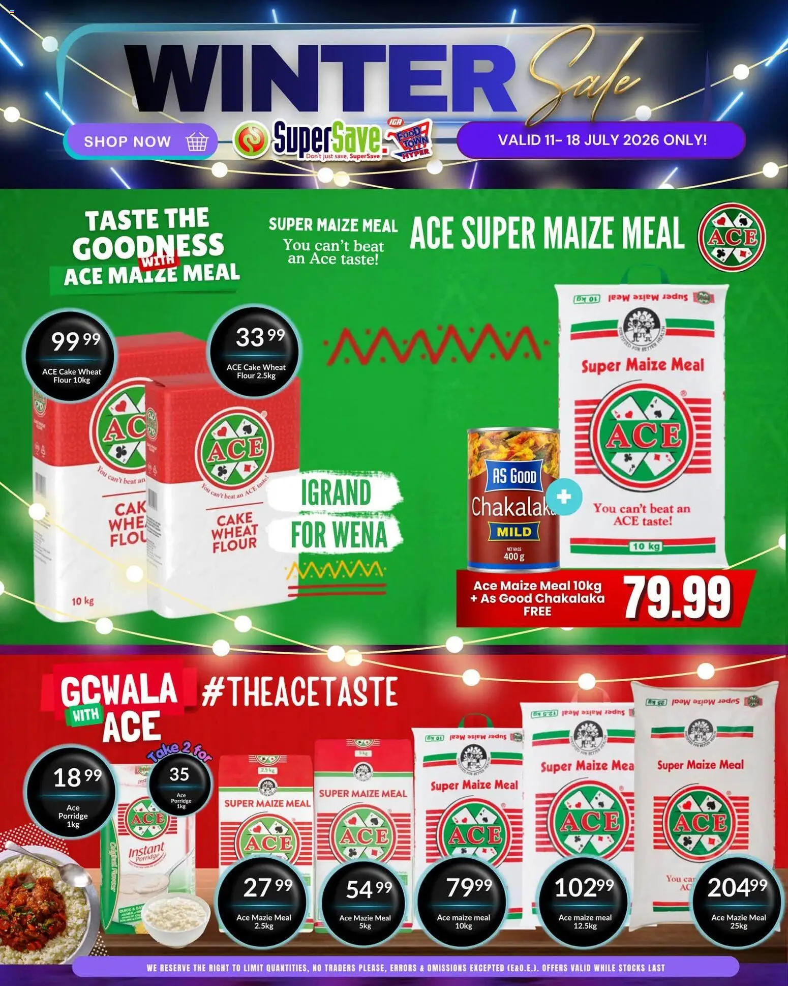 New Super Save catalogue – valid from 11/07/2026 | Page: 38 | Products: Cake, Flour, Maize meal