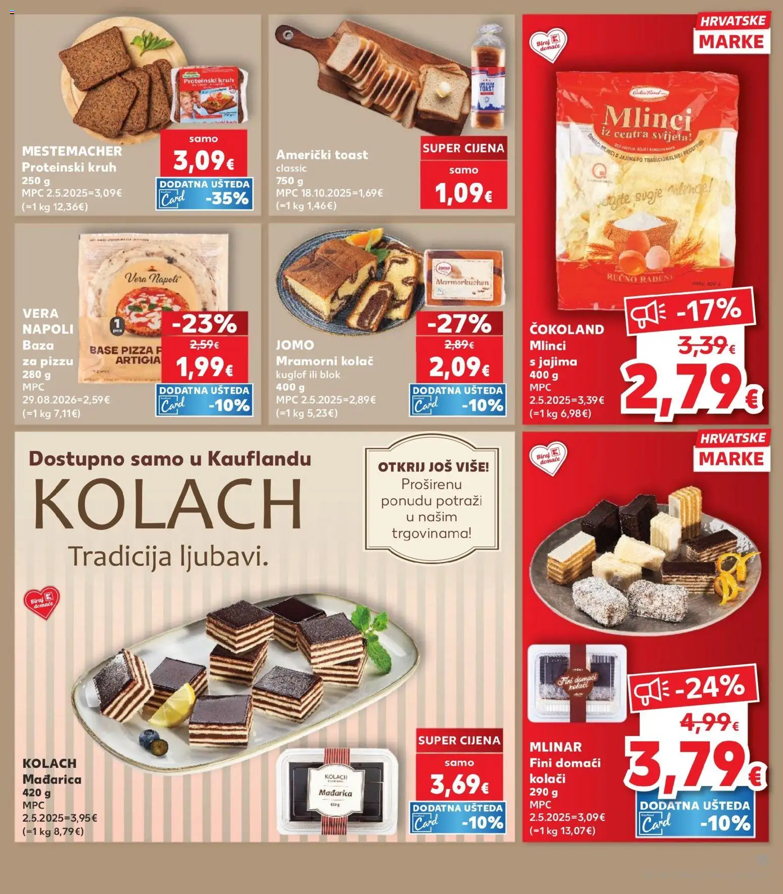 Kaufland katalog | vrijedi od 30.09.2026 | Stranica: 15 | Proizvodi: Proteinski kruh, Toast, Pizza, Mlinci