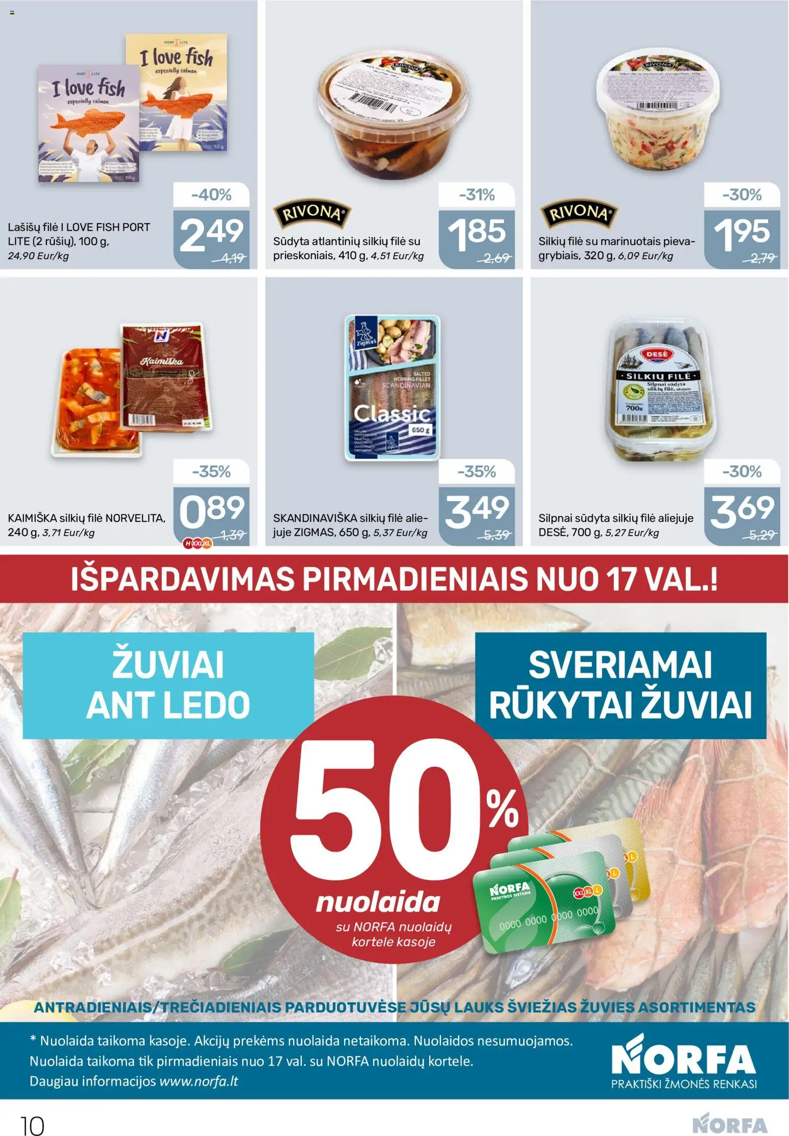 NORFA akcijos nuo 2026.08.20 | Puslapis: 10 | Prekių: Silkių filė