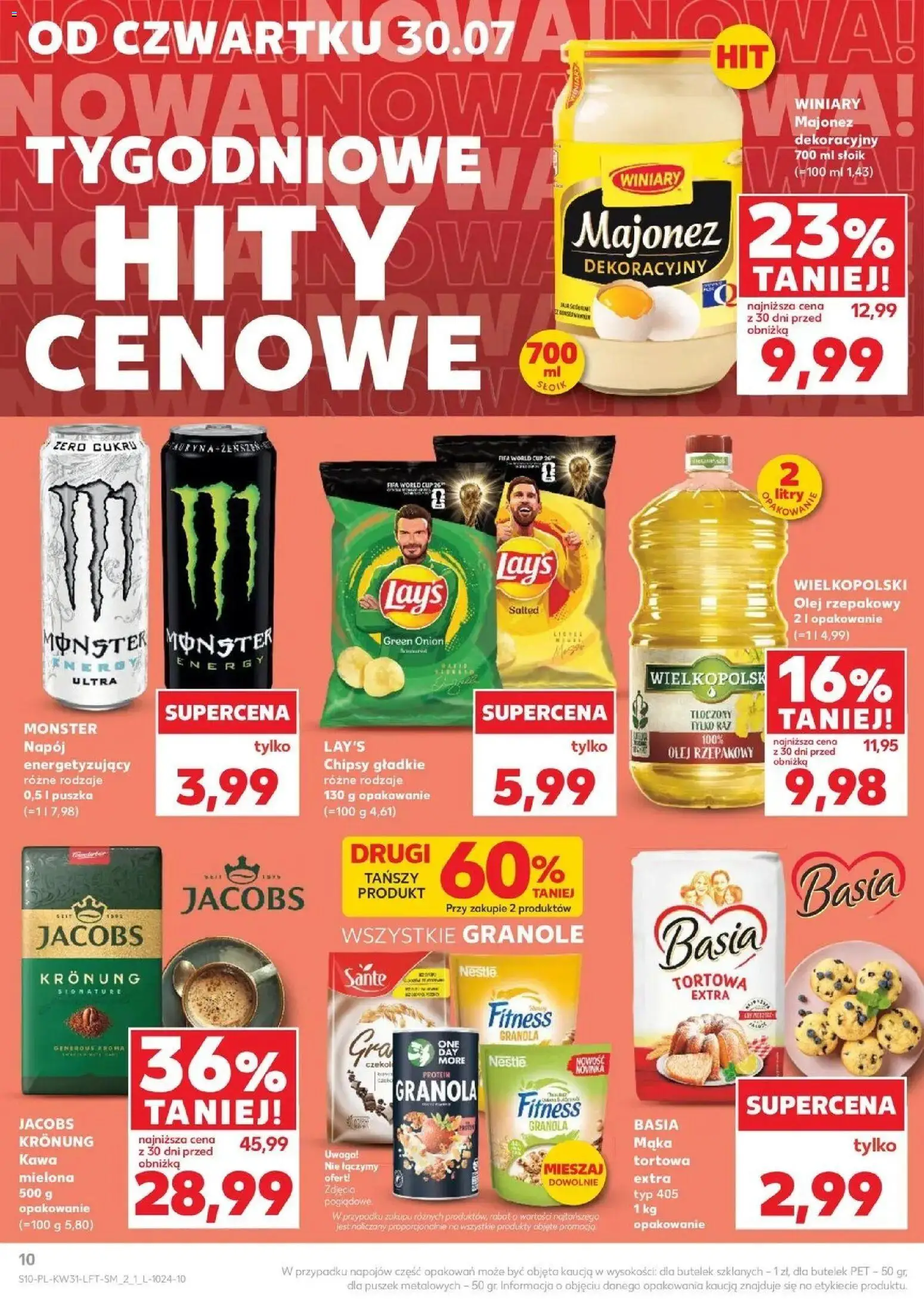 Kaufland gazetka od 30.07.2026 | Strona: 10 | Produkty: Olej rzepakowy, Chipsy, Olej, Kawa mielona