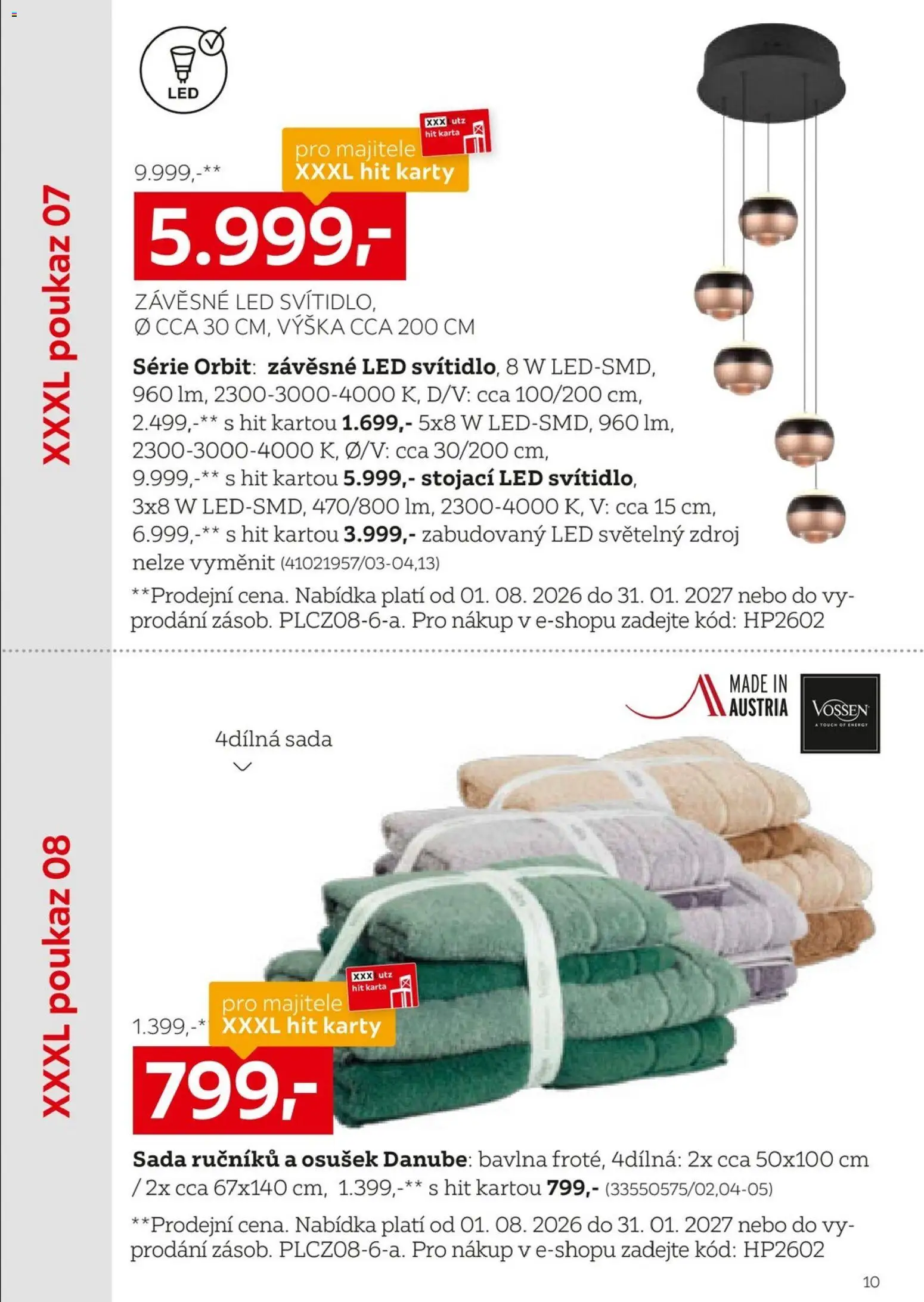 XXXLutz leták - Být věrným zákazníkem se vyplatí od 01.08.2026 | Strana: 10 | Produkty: Karty, LED
