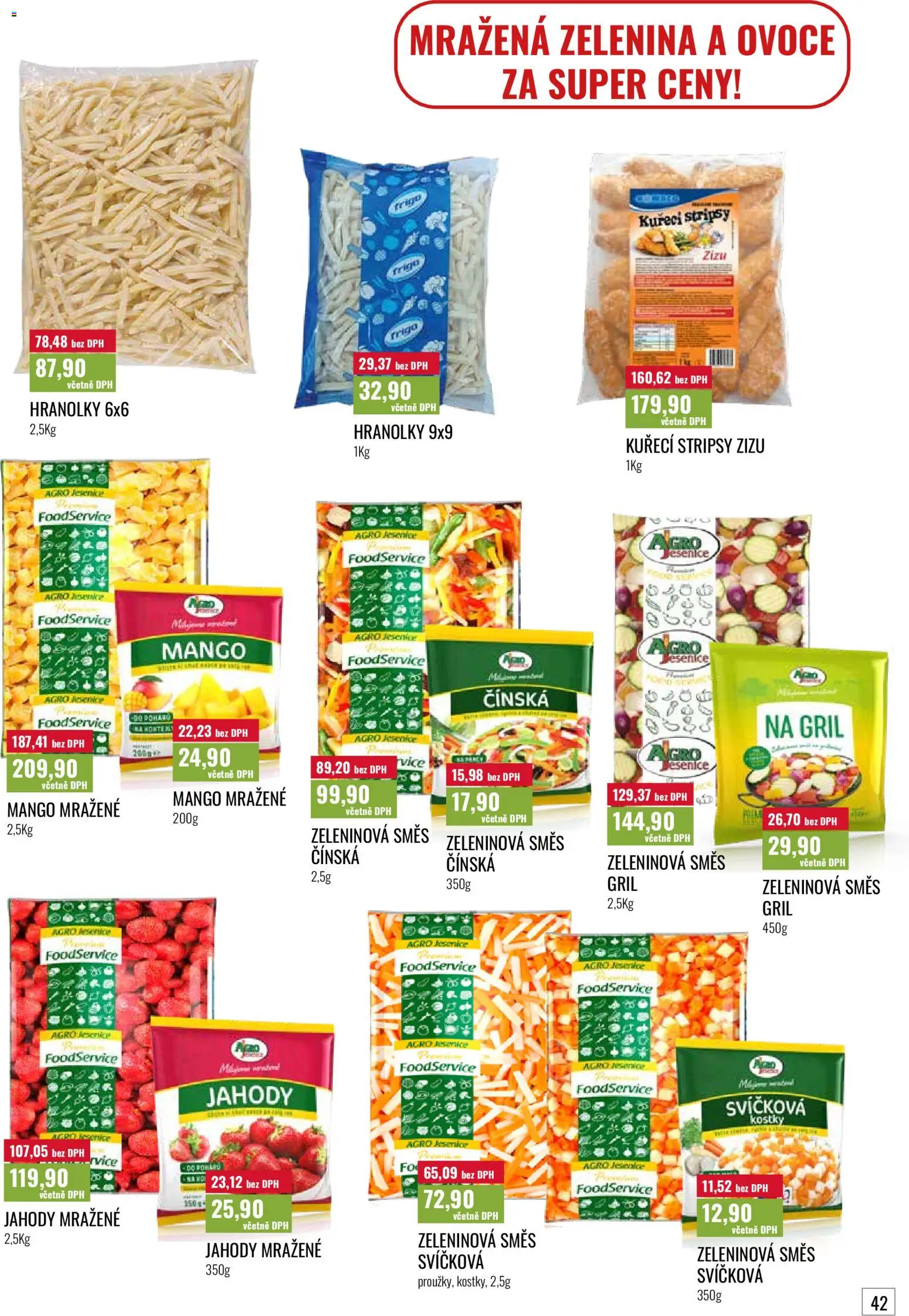 Ratio leták od 01.05.2026 | Strana: 43 | Produkty: Mražená zelenina, Jahody, Zelenina, Kuřecí stripsy