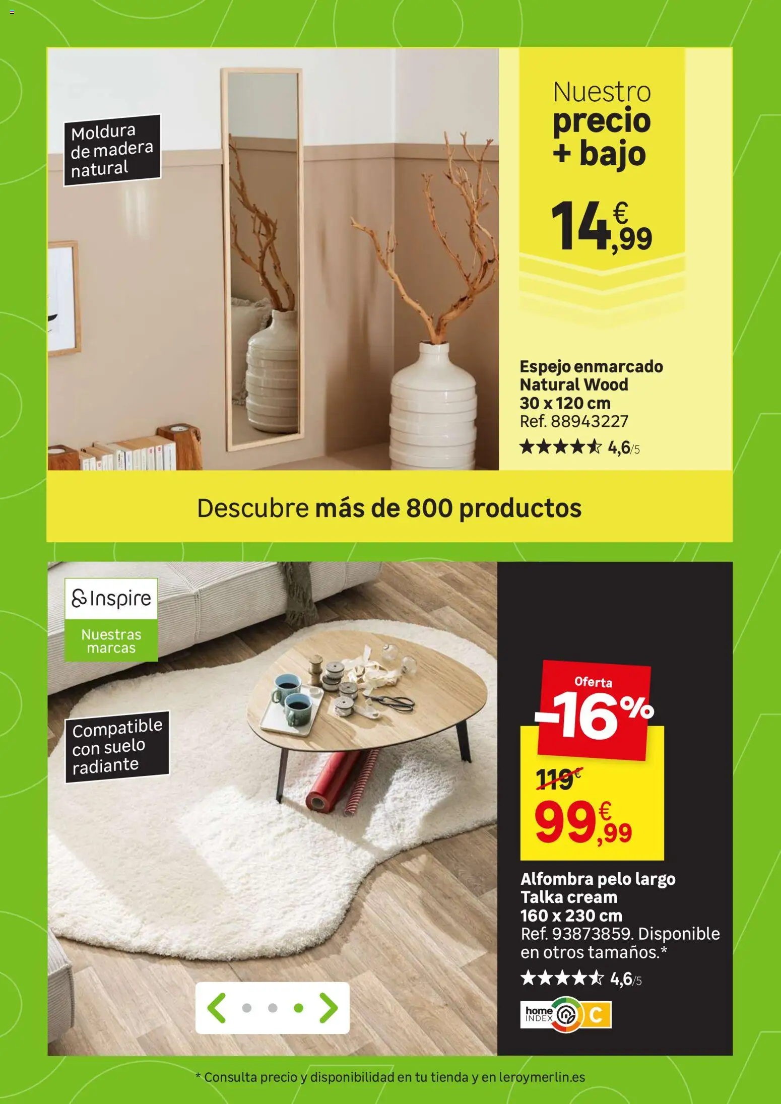 Leroy Merlin Black Friday │ válido desde el 20/10/2026 | Página: 56 | Productos: Espejo, Alfombra