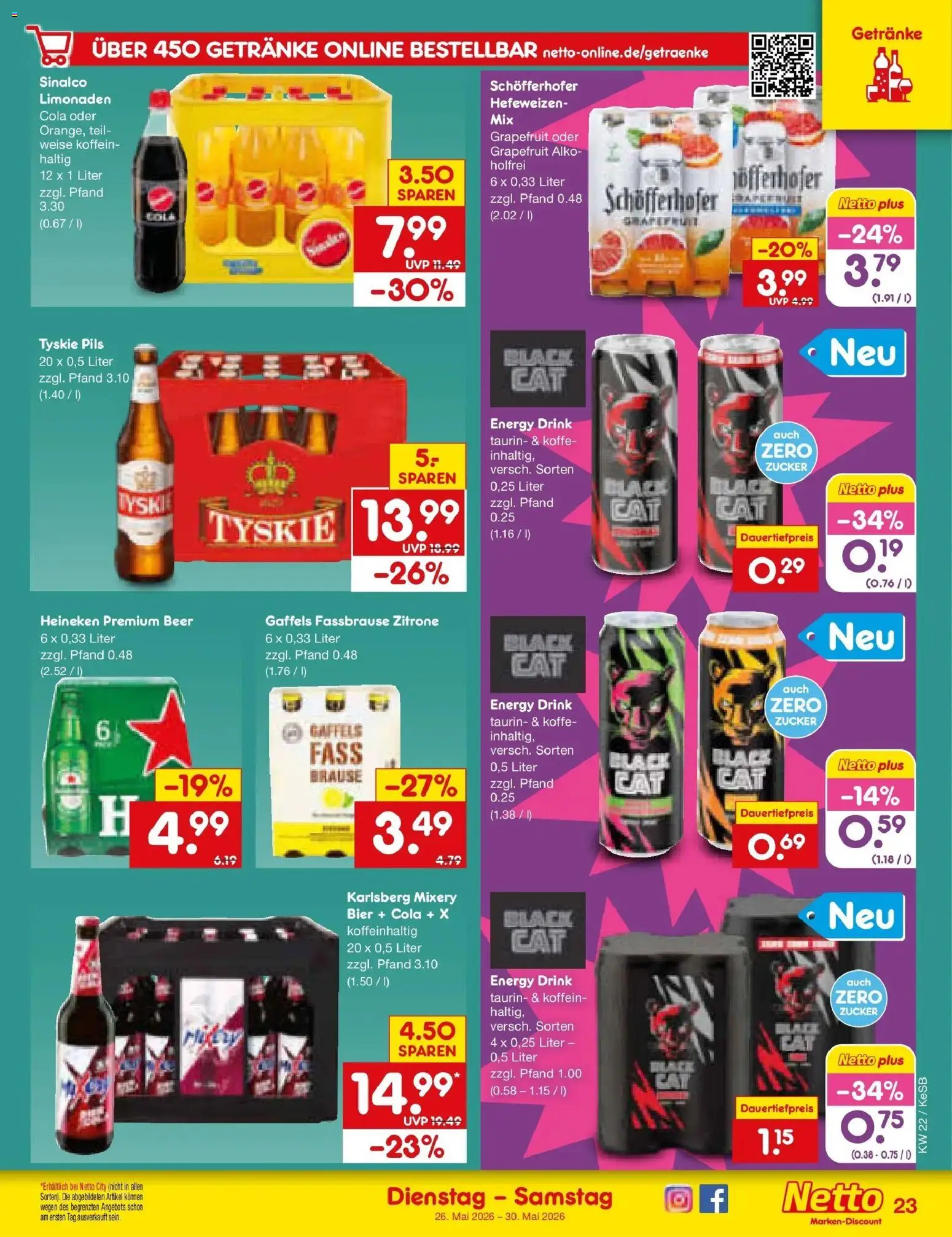 Netto Marken-Discount Prospekt Bonn – gültig ab 26.05.2026 | Seite: 29 | Produkte: Sinalco, Heineken, Zitrone, Fassbrause