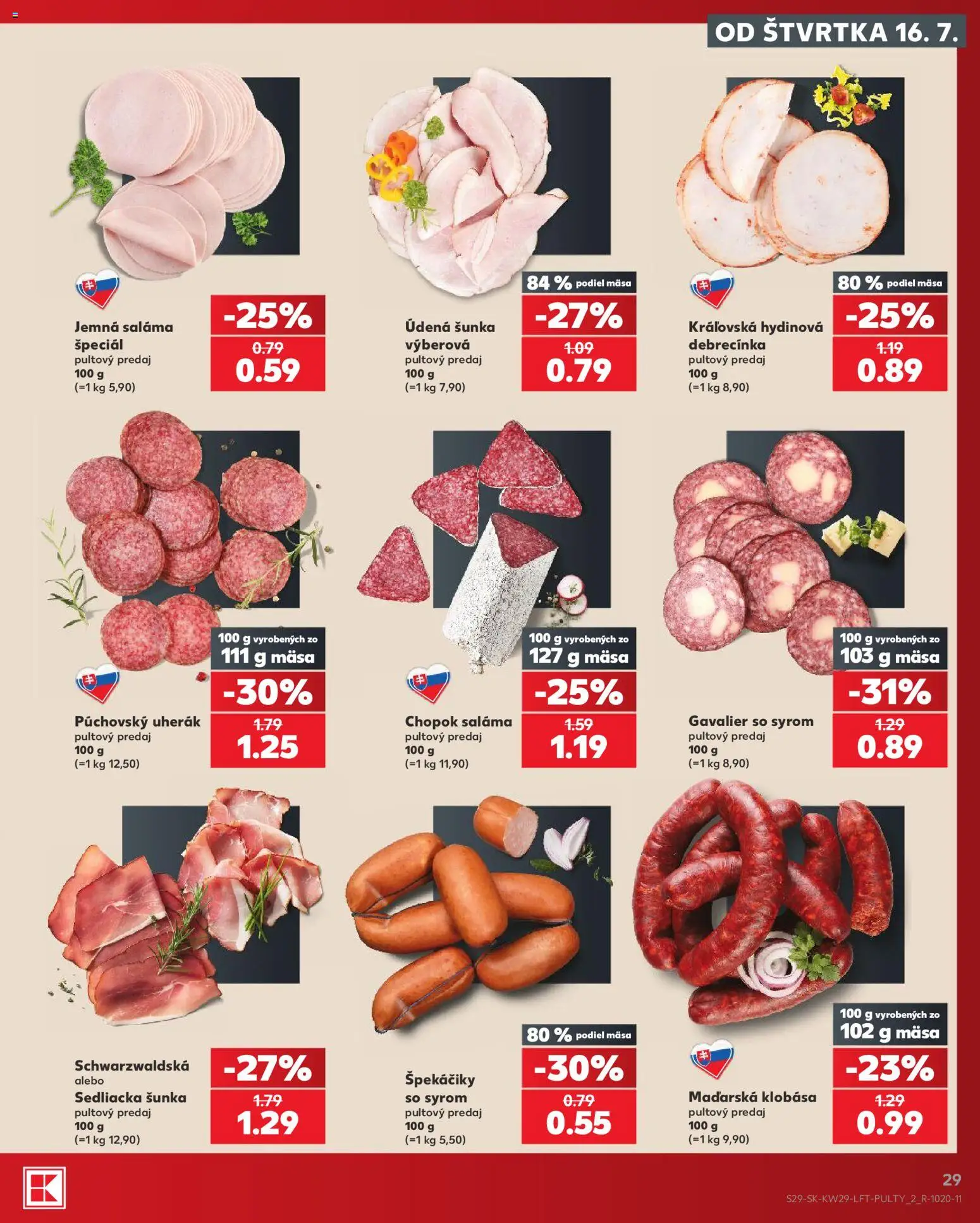 Kaufland SK akciós ujság - amely érvényes a következő dátumtól: 2026.07.16. | Oldal: 29 | Termékek: Só