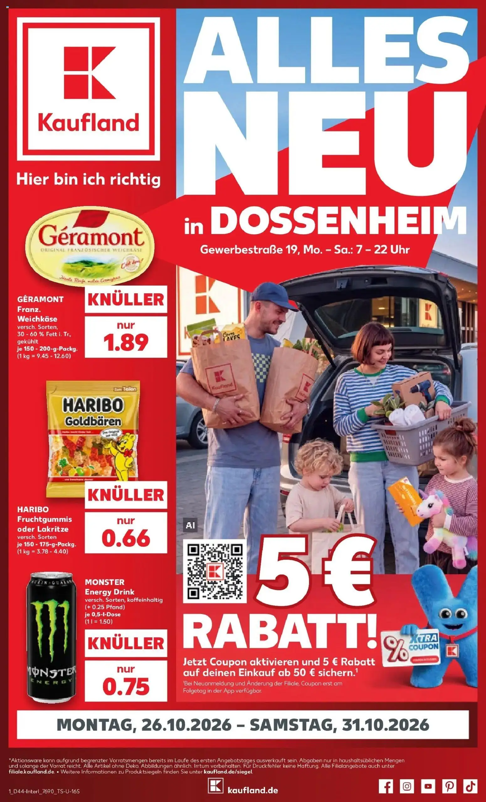 Prospekt Kaufland ab 26.10.2026 » Angebote Online zum Blättern | Seite: 5 | Produkte: Geramont, Haribo, Energy, Uhr