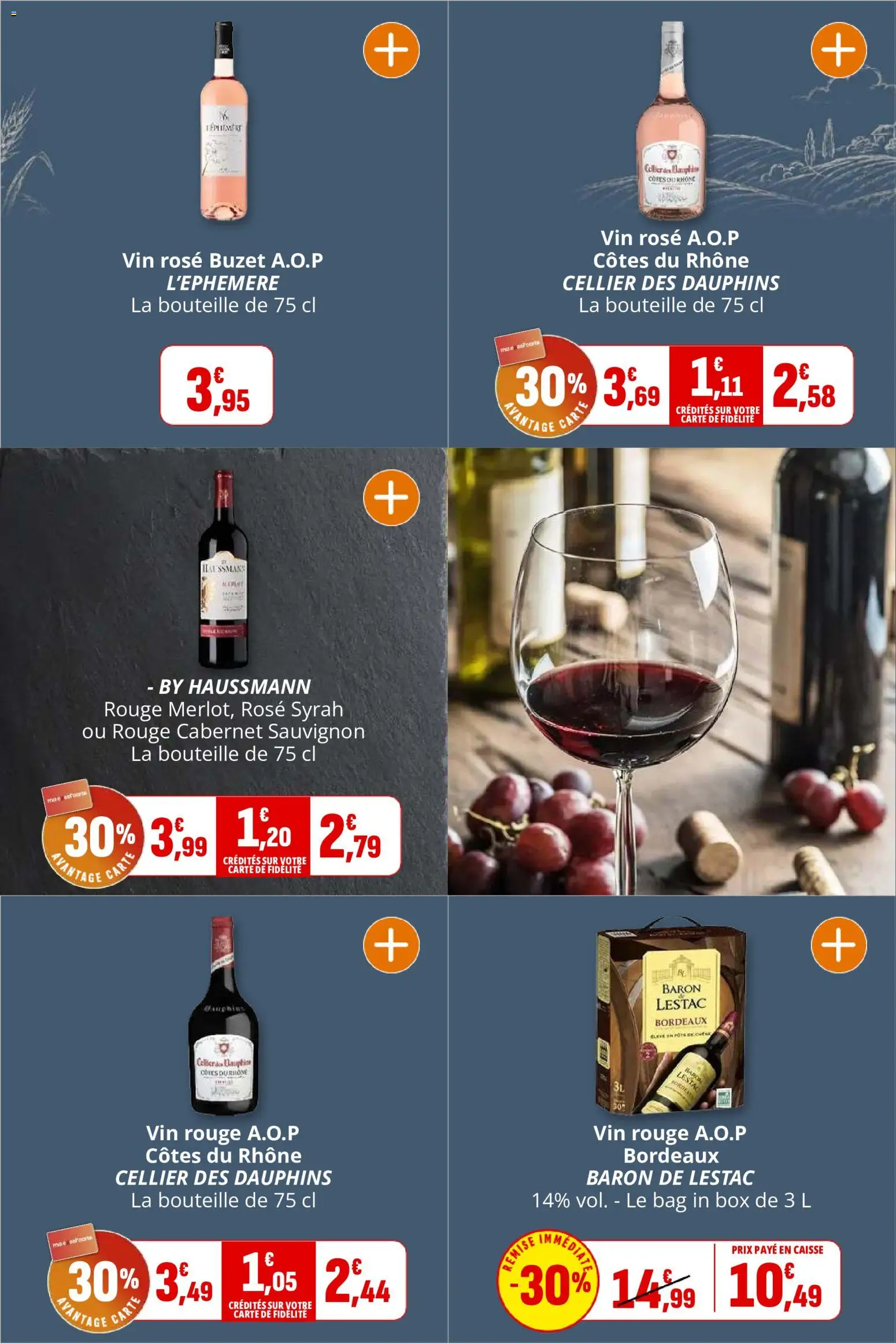 {H1} | Page: 21 | Produits: Vin rouge, Bouteille, Cellier des Dauphins, Vin