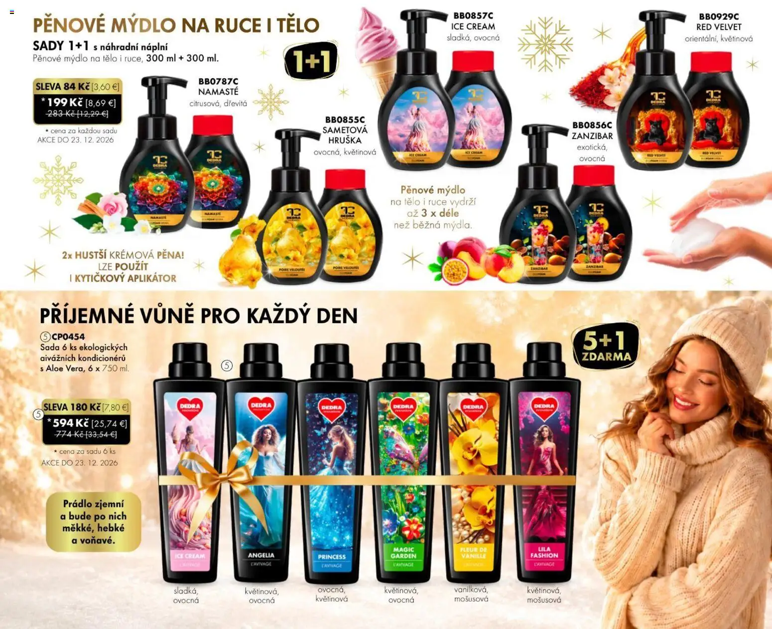 Nové Dedra akcie – leták je platný od 01.10.2026 | Strana: 115 | Produkty: Mydlo, Pena