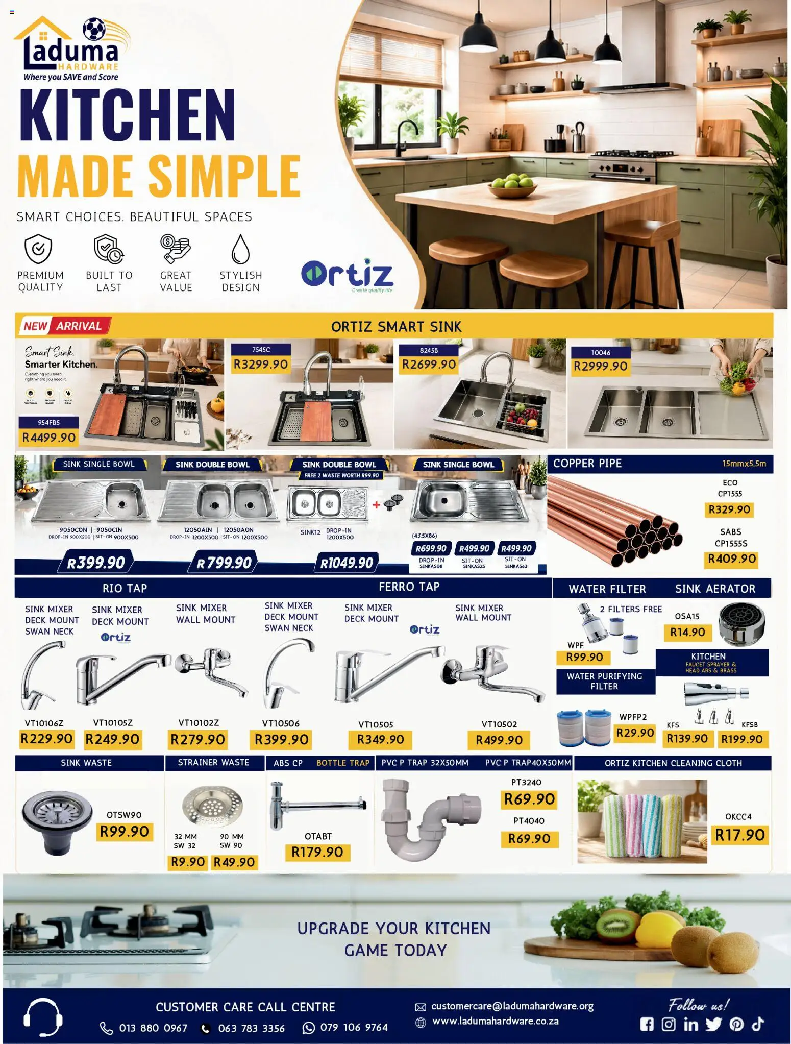 New Laduma Hardware catalogue – valid from 01/08/2026 | Page: 17 | Products: Bowl, Mixer, Tap, Pipe