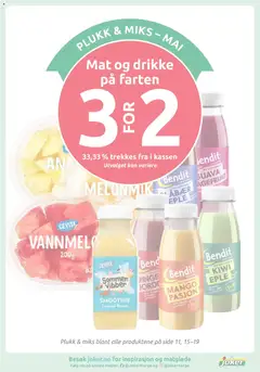 Forhåndsvisning av Bendit Smoothie KIWI EPLE, MED MEST SMAK AV KIWI EPLE ANANAS, DRUE, LIME & SPIRULINA gyldig fra 11.05.2026 | Side: 18