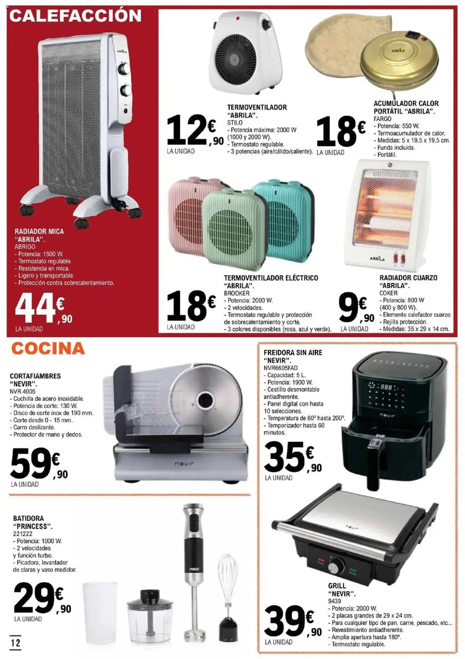 E.Leclerc Prepárate para el invierno 14/10/2026 - 31/10/2026 | Página: 12 | Productos: Portátil, Disco, Funda, Batidora