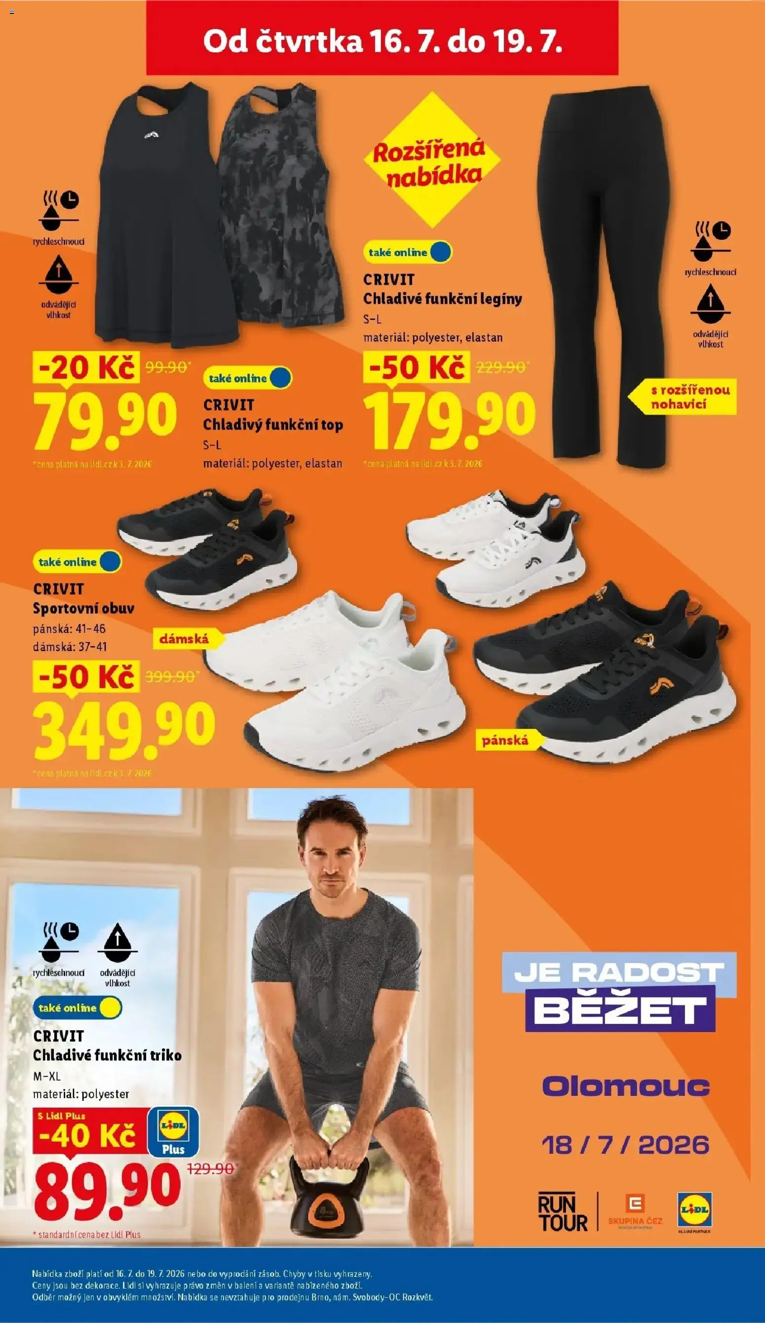 Lidl aktuální leták od 16.07.2026 | Strana: 43 | Produkty: Legíny, Obuv, Funkční triko