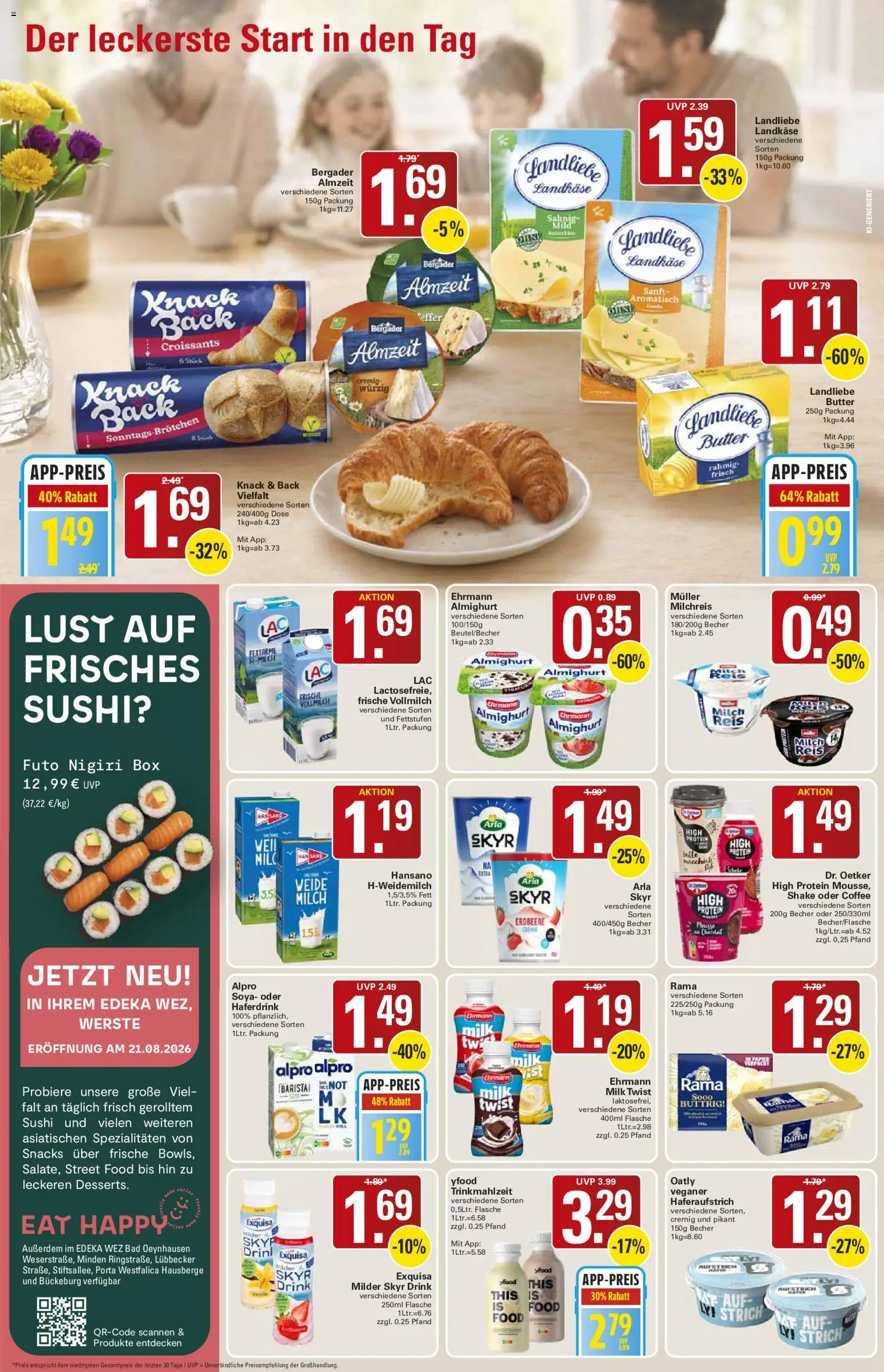 WEZ Prospekt – gültig ab 17.08.2026 | Seite: 8 | Produkte: Butter, Box, Skyr, Oatly