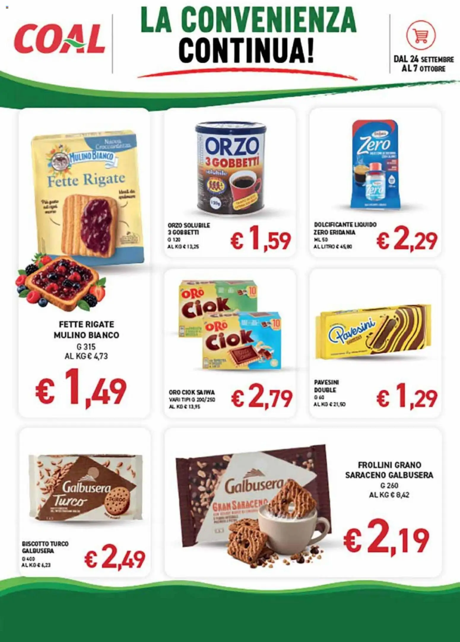 Volantino Coal del 24/09/2026 | Pagina: 6 | Prodotti: Dolcificante, Frollini