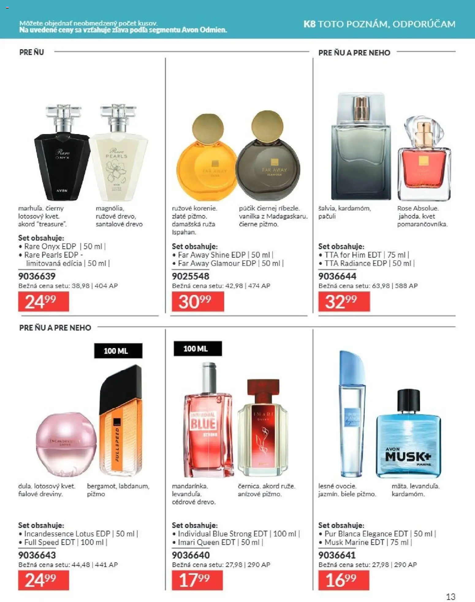 Nové Avon akcie – leták je platný od 01.08.2026 | Strana: 13 | Produkty: Lotus, Vanilka, Ovocie