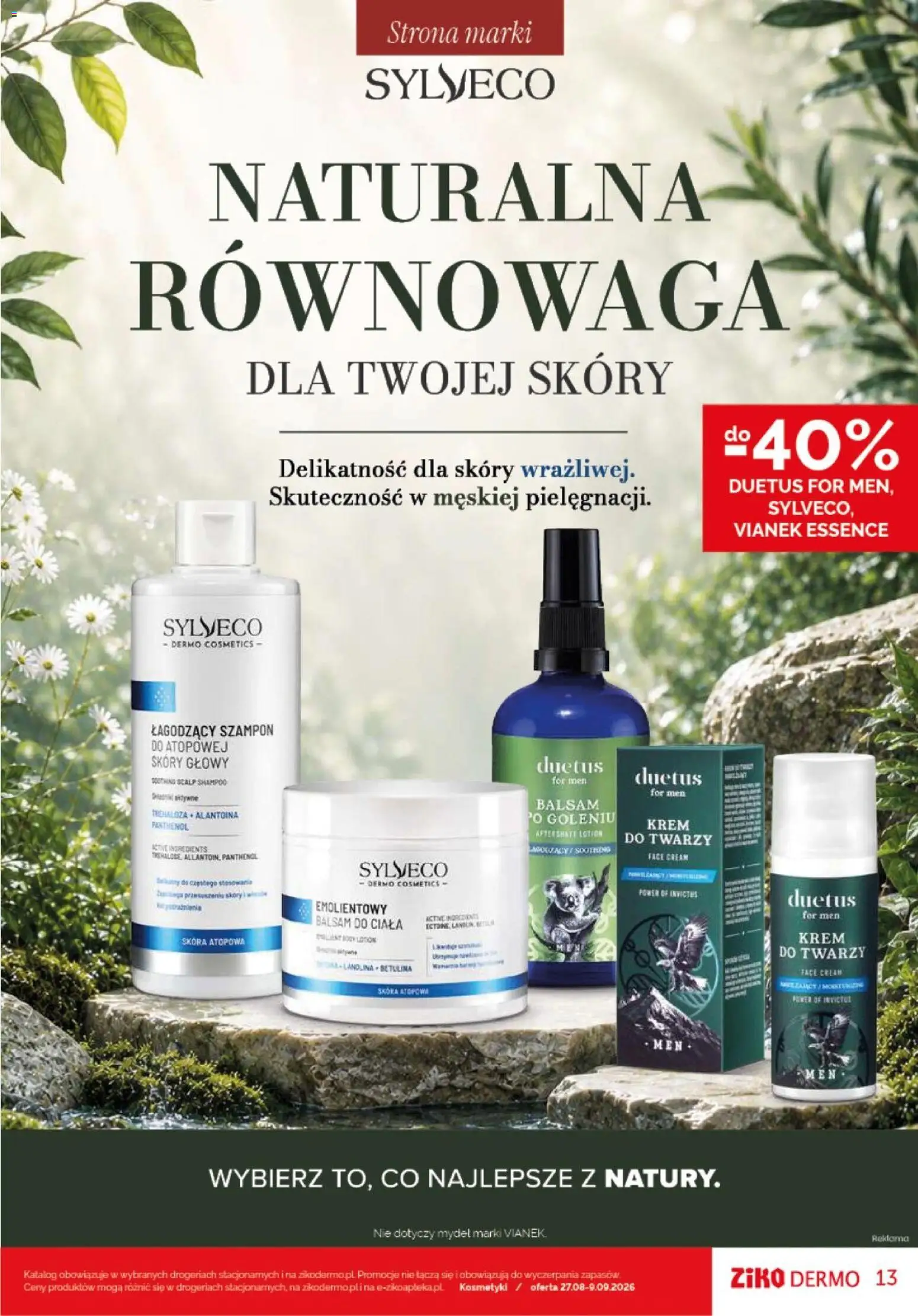 Ziko gazetka od 27.08.2026 | Strona: 13 | Produkty: Kosmetyki, Balsam do ciała, Szampon, Krem do twarzy