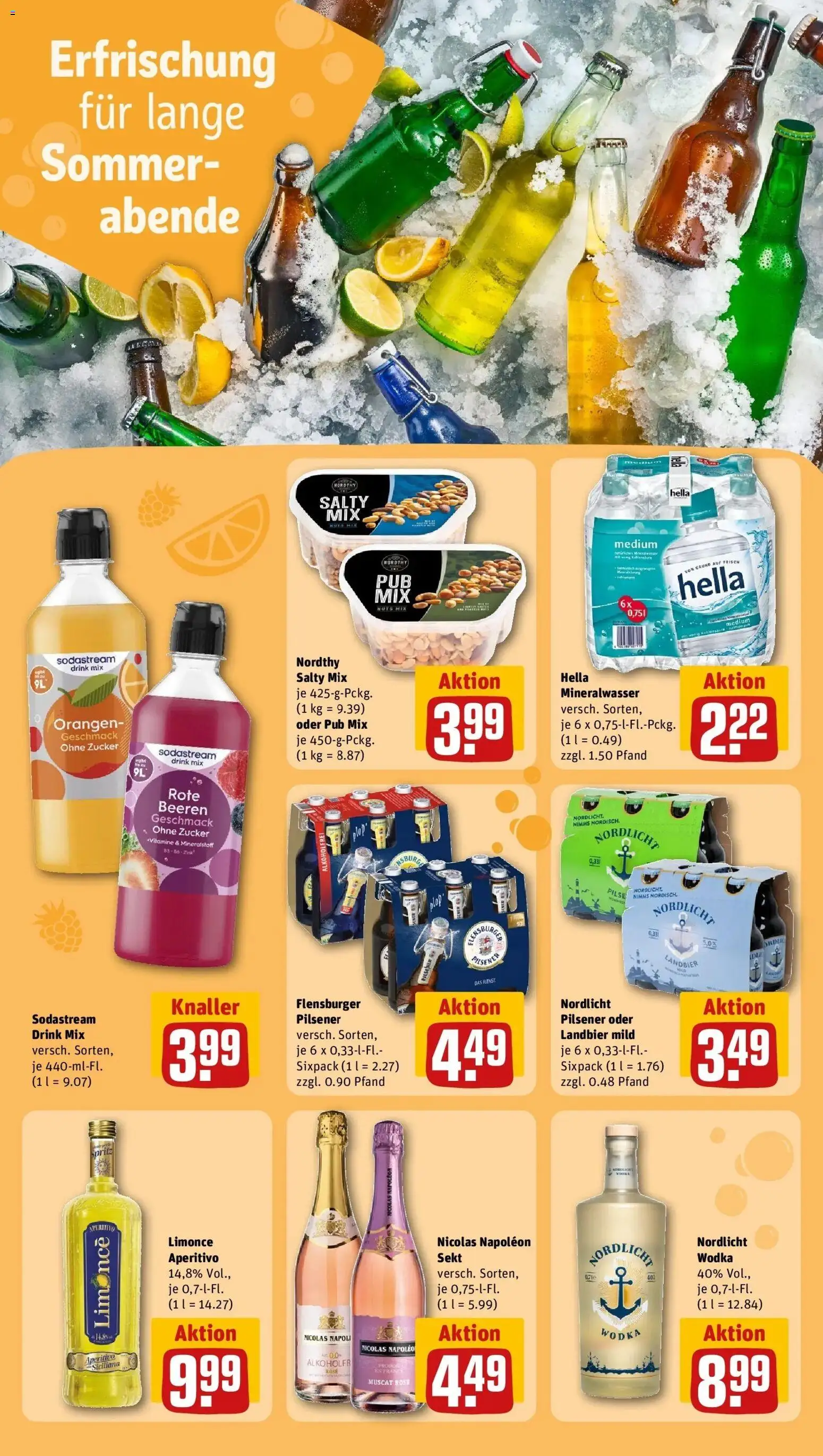 REWE Prospekt ab 03.08.2026 zum Blättern » Angebote | Seite: 17 | Produkte: Sekt, Orangen, Mineralwasser, Flensburger