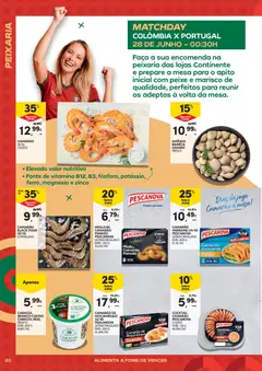 Pré-visualização Continente - Futebol Alimenta a fome de vencer válido de 09.06.2026 | Página: 20 | Produtos: Forno, Apito, Mesa, Peixe