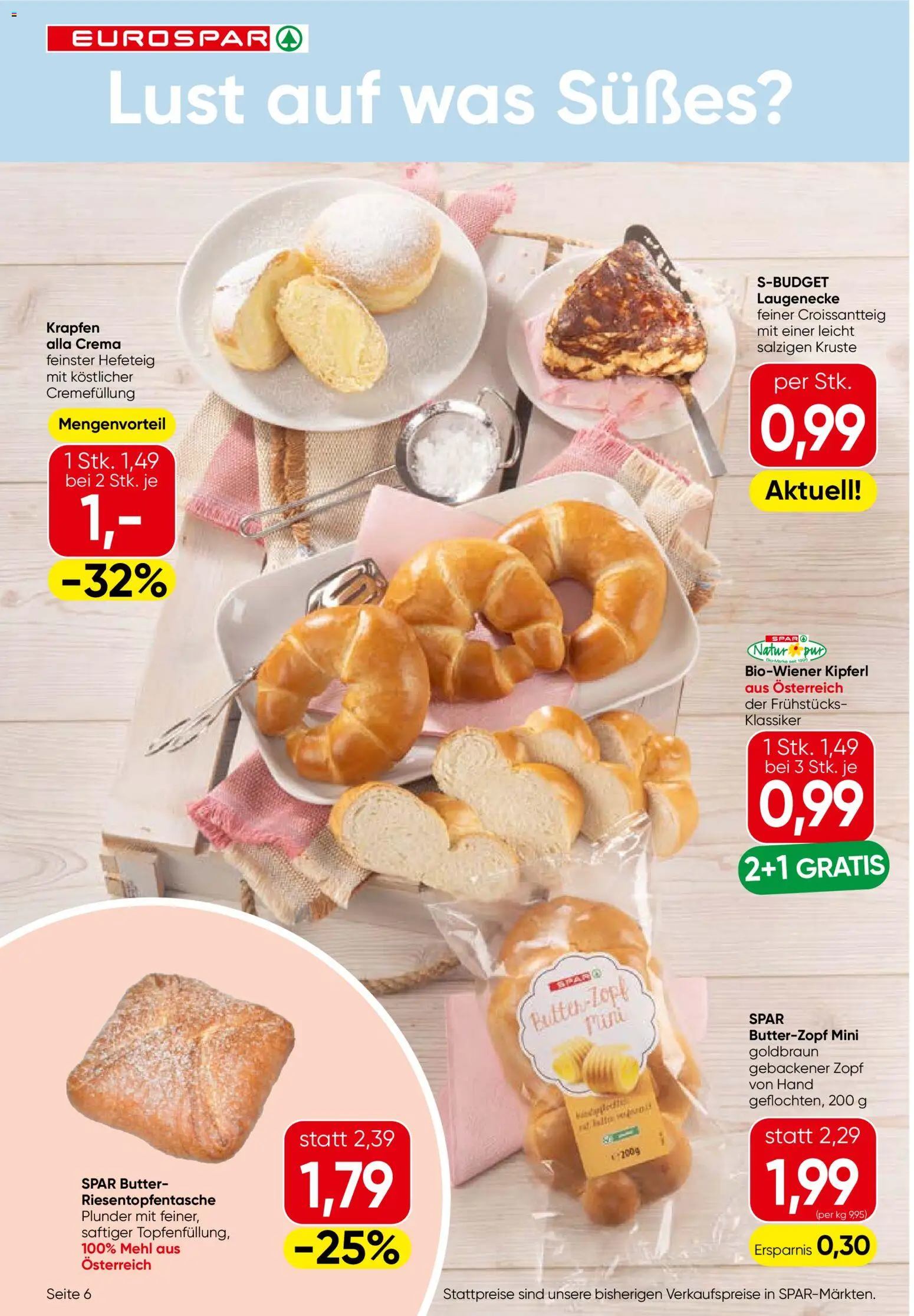 Eurospar Flugblatt gültig ab 30.07.2026 | Seite: 6 | Produkte: Mehl, Butter