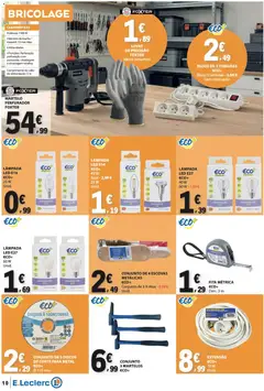 Pré-visualização E.Leclerc - Folheto Não Alimentar válido de 13/08/2026 | Página: 10 | Produtos: Luvas, Cabo, Interruptor, Martelo