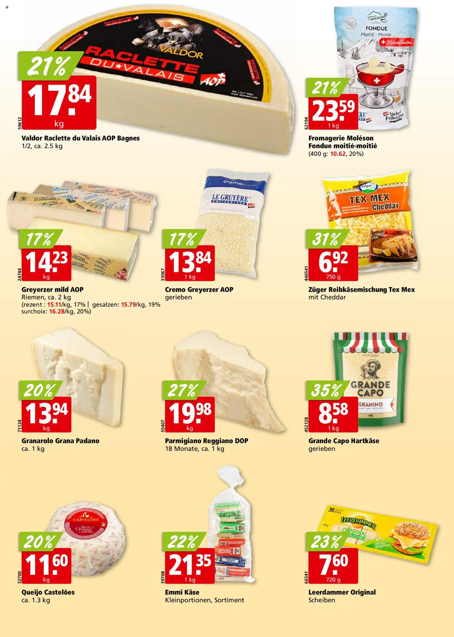 Aligro aktionen Chavannes, Matran, Genf, Sitten – gültig ab 27.07.2026 | Seite: 16 | Produkte: Käse, Raclette, Fondue