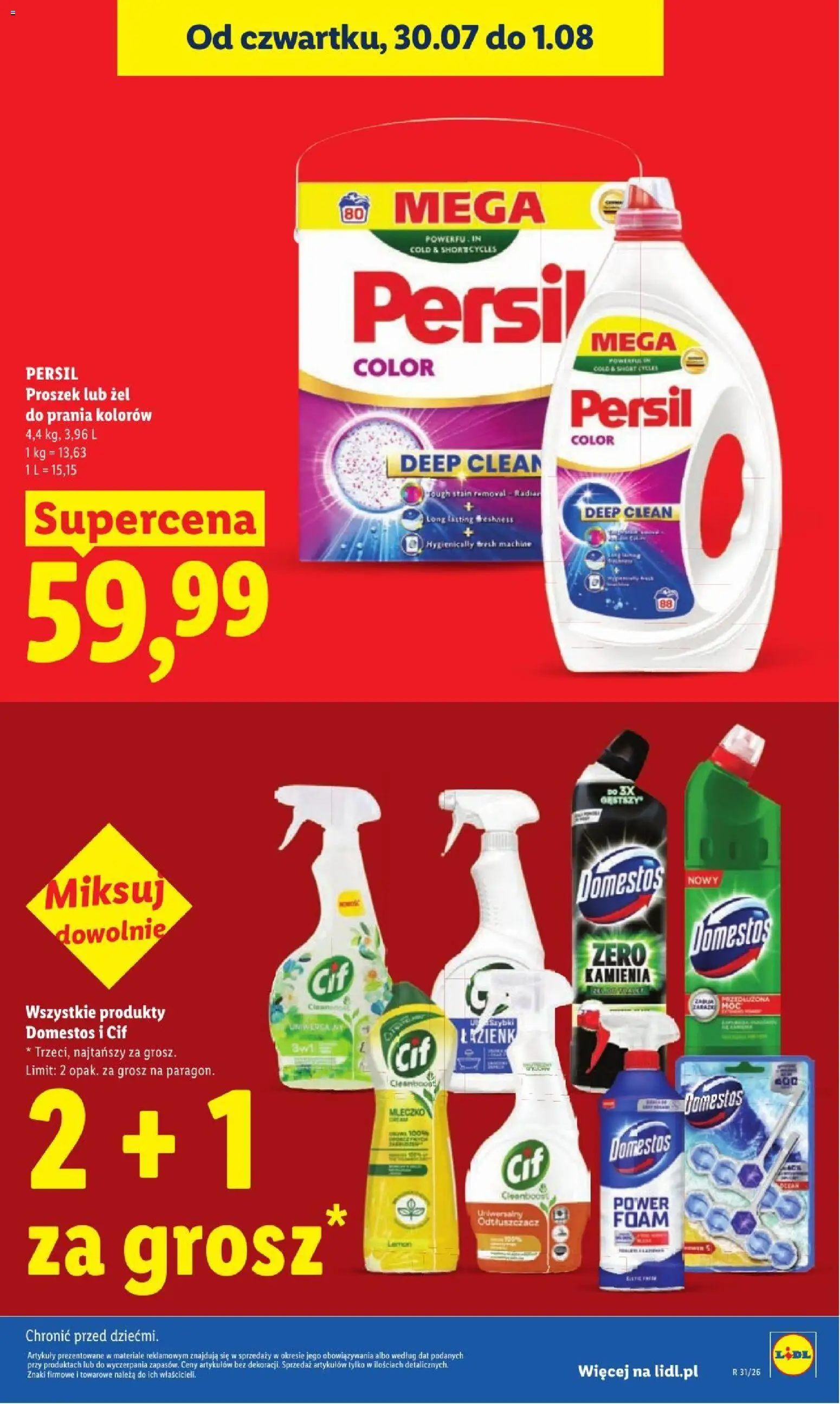 Lidl gazetka od 30.07.2026 | Strona: 31 | Produkty: Persil, Domestos, Detergent
