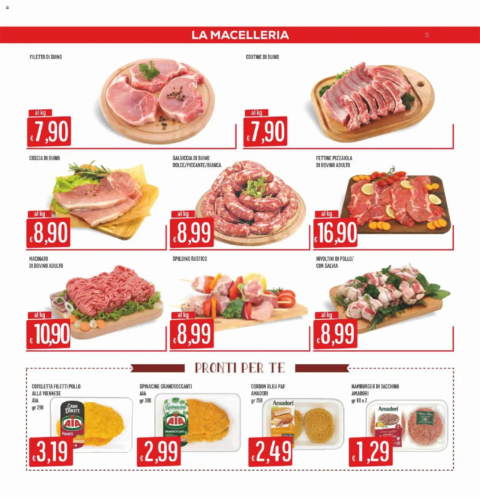 Volantino SISA del 28.05.2026 | Pagina: 3 | Prodotti: Bovino, Suino, Tacchino, Macinato